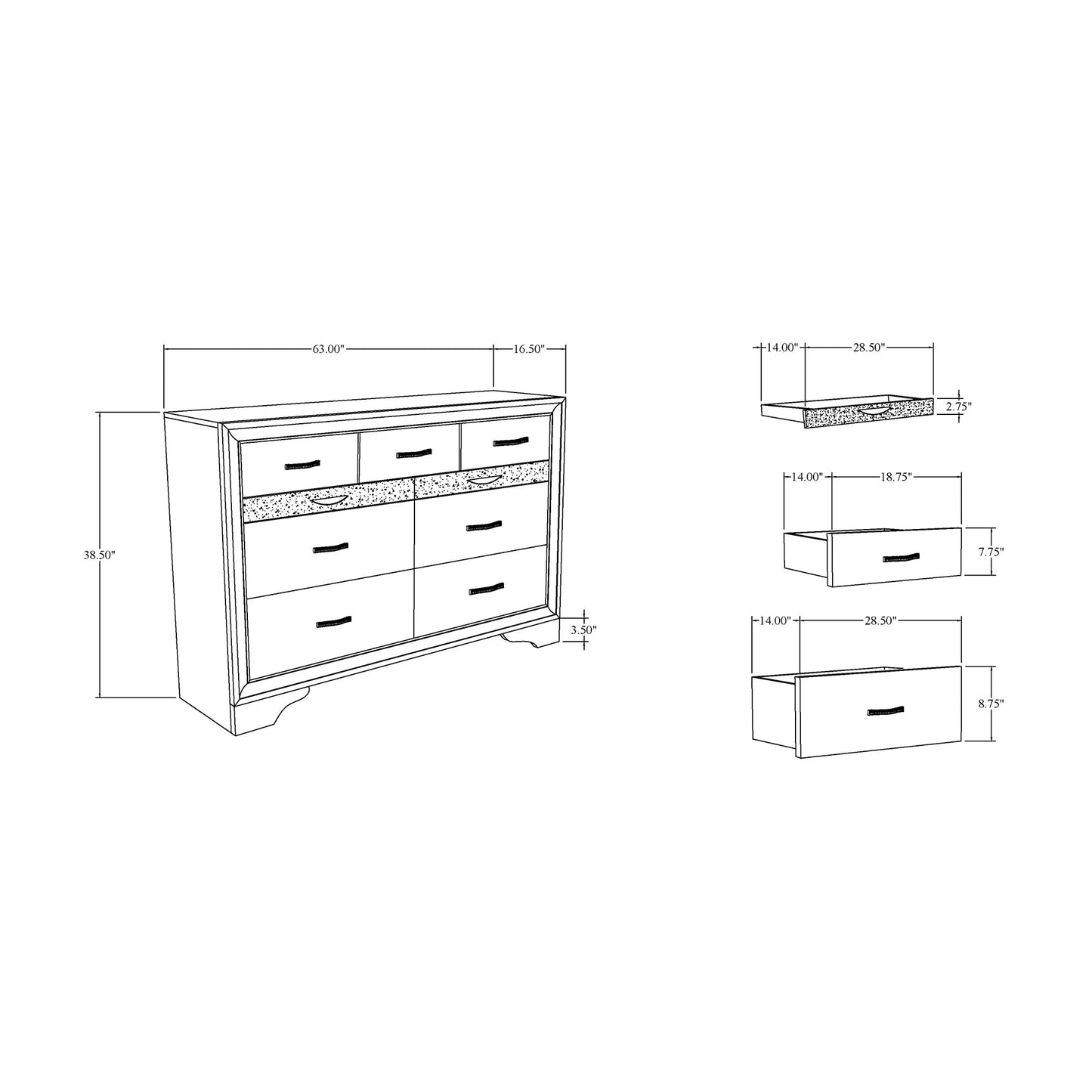RYDER GREY 5PC QUEEN BEDROOM SET – view 8