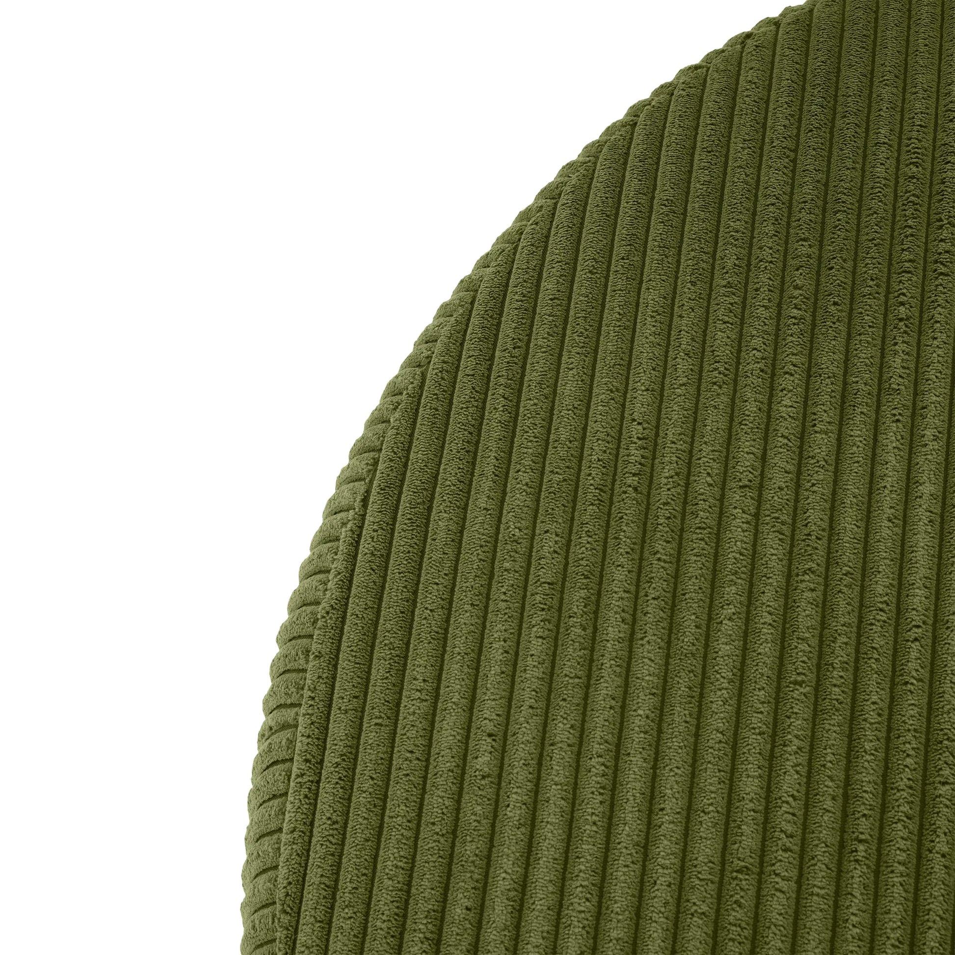 Upholstered Round Ottoman,Olive Green,Corduroy – view 8