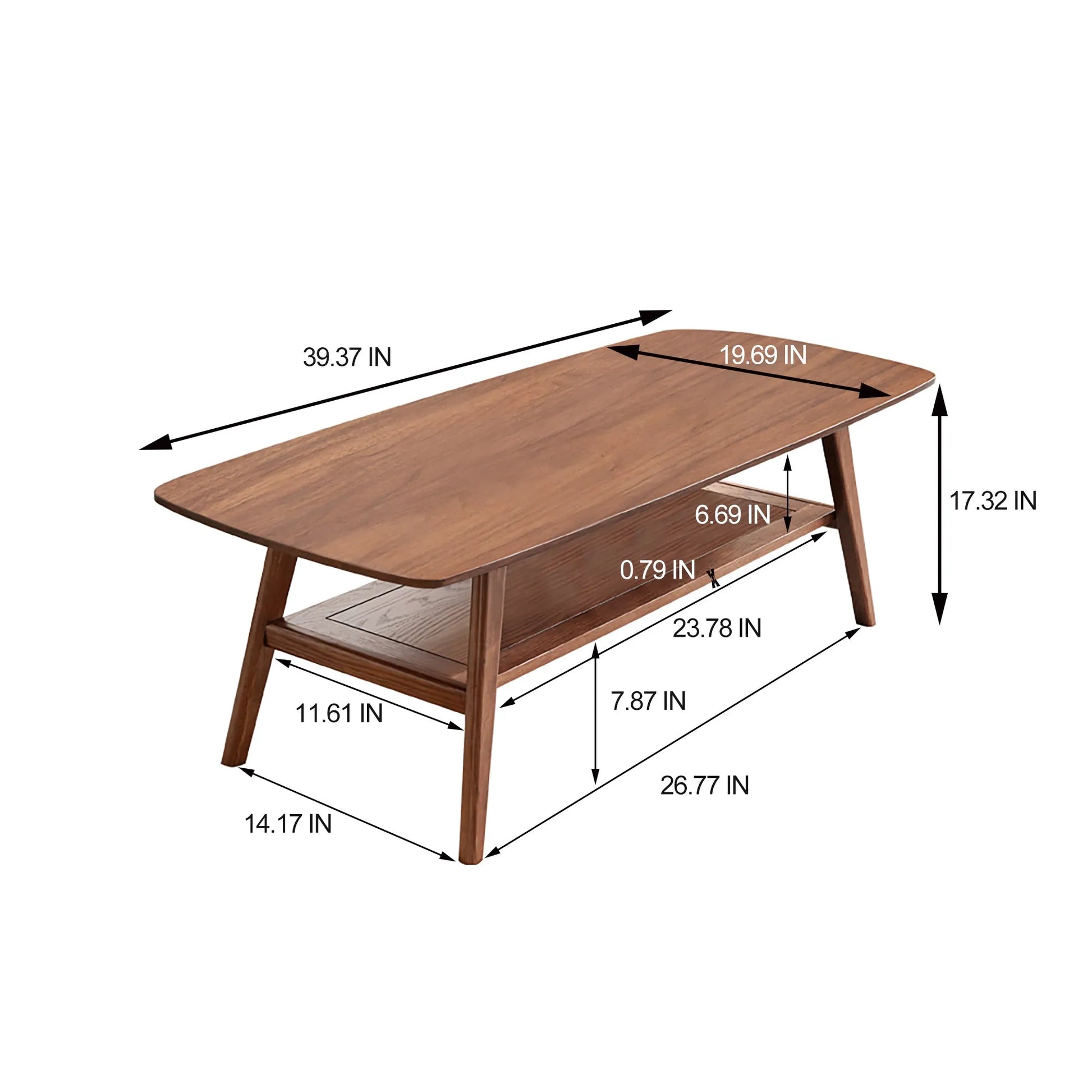 Center table Low Table 100% solid Oak Wood Top plate Desk Coffee table Width 100 x Depth 50 x Height 44 cm Study desk Work from home Easy to assemble – view 8