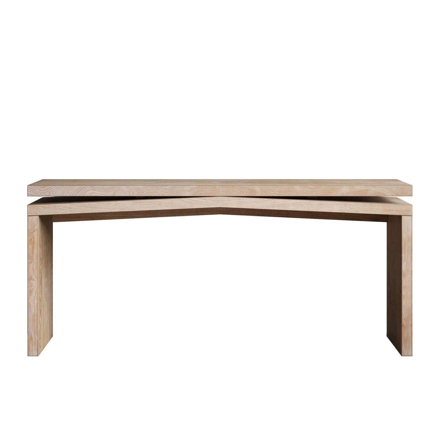 65-Inch Rustic Solid Wood Veneer Console Table, Long Farmhouse Entryway Sofa Table for Living Room, Hallway, Behind Couch, Apartment, Antique Natural – view 8