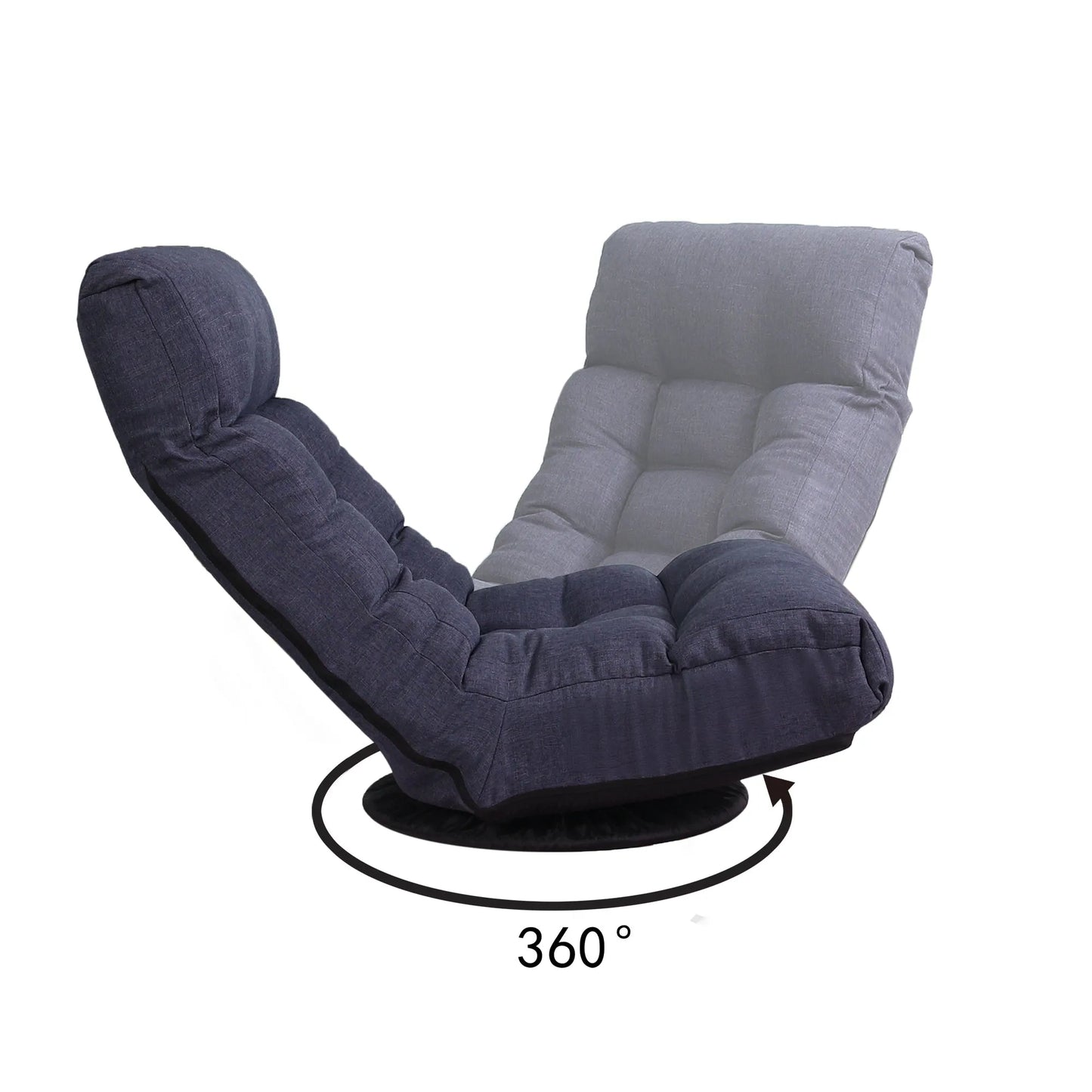 Navy Adjustable Japanese Reclining Floor Chair Sofa with Metal Frame for Living Room & Balcony – view 8