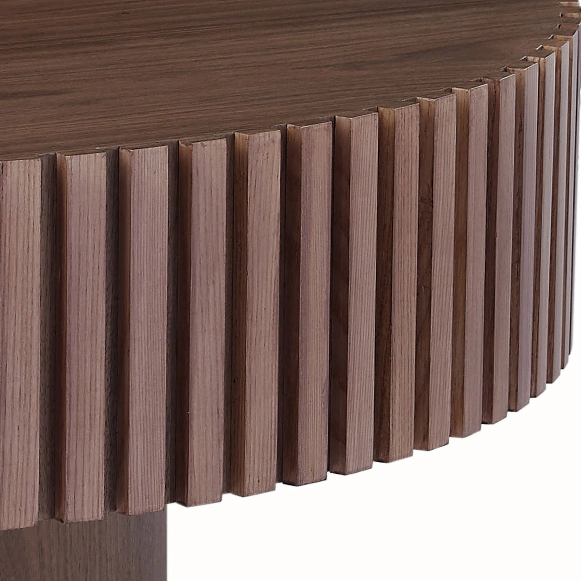 31.49'' Round Coffee Table Small Coffee Table for Apartment, Modern Living Room Coffee Table with Sturdy Pedestal,WALNUT (Same Sku:W876P243947) – view 8