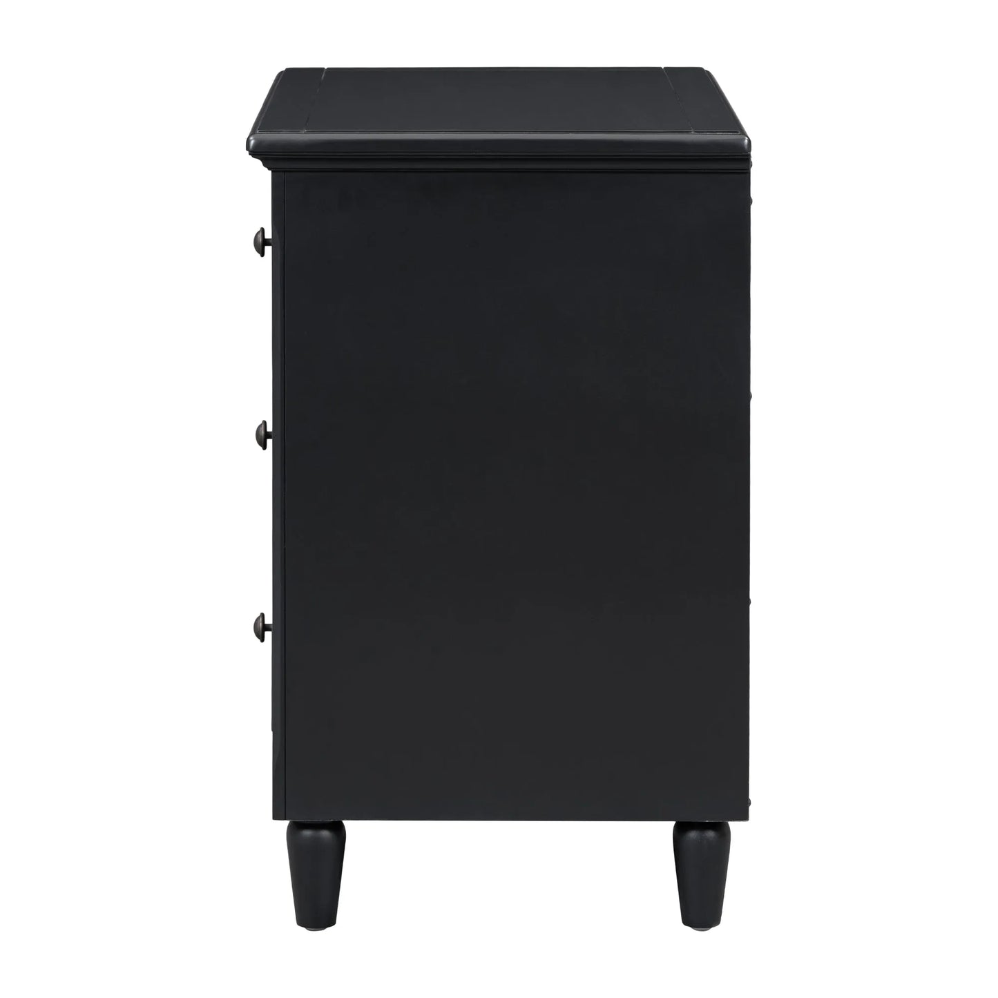 U_STYLE 28''painted Nightstand with 3 Drawers and Smooth Gliding Rails ,Simple Bedside Cabinet with Metal handle, Minimalist Sofa Side Table with – view 8
