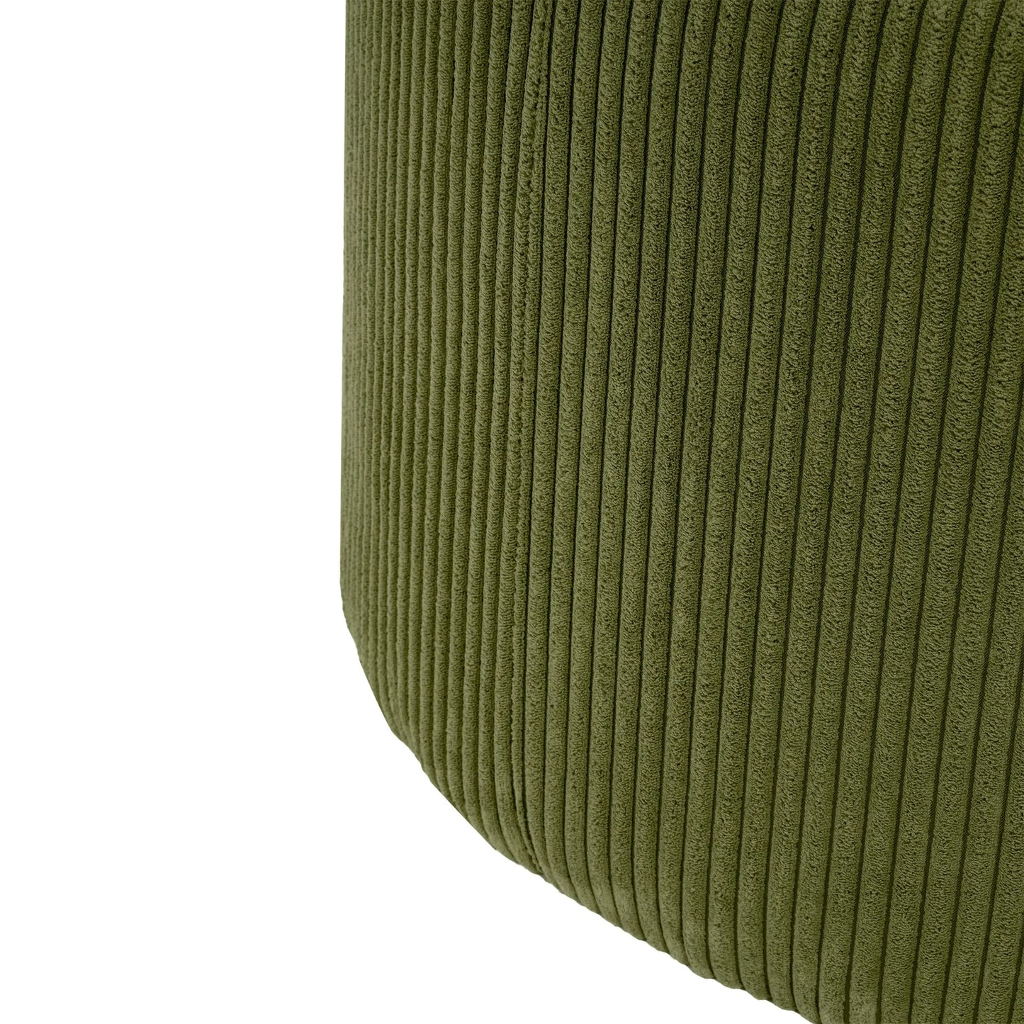 Upholstered Round Ottoman,Olive Green,Corduroy – view 9