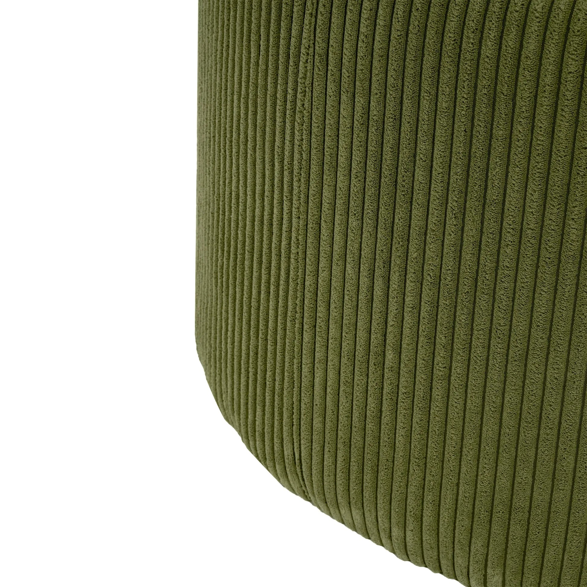 Upholstered Round Ottoman,Olive Green,Corduroy – view 9