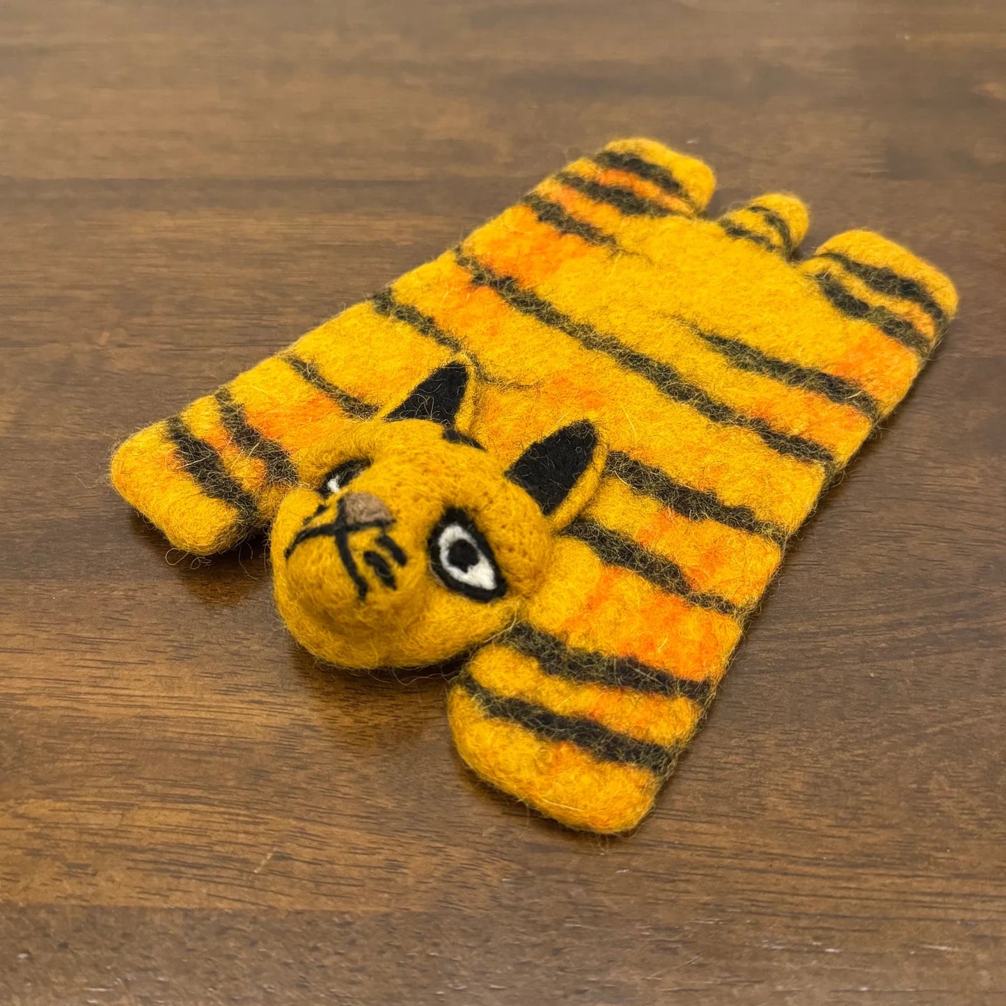Handmade Tiger 18x10 cm Wool Felt Coaster