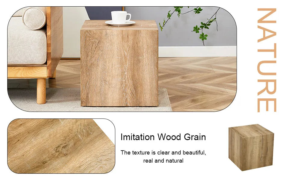 Elevate your living space with this square modern MDF coffee table that showcases smooth, light wood color texture patterns. It is characterized by – view 9