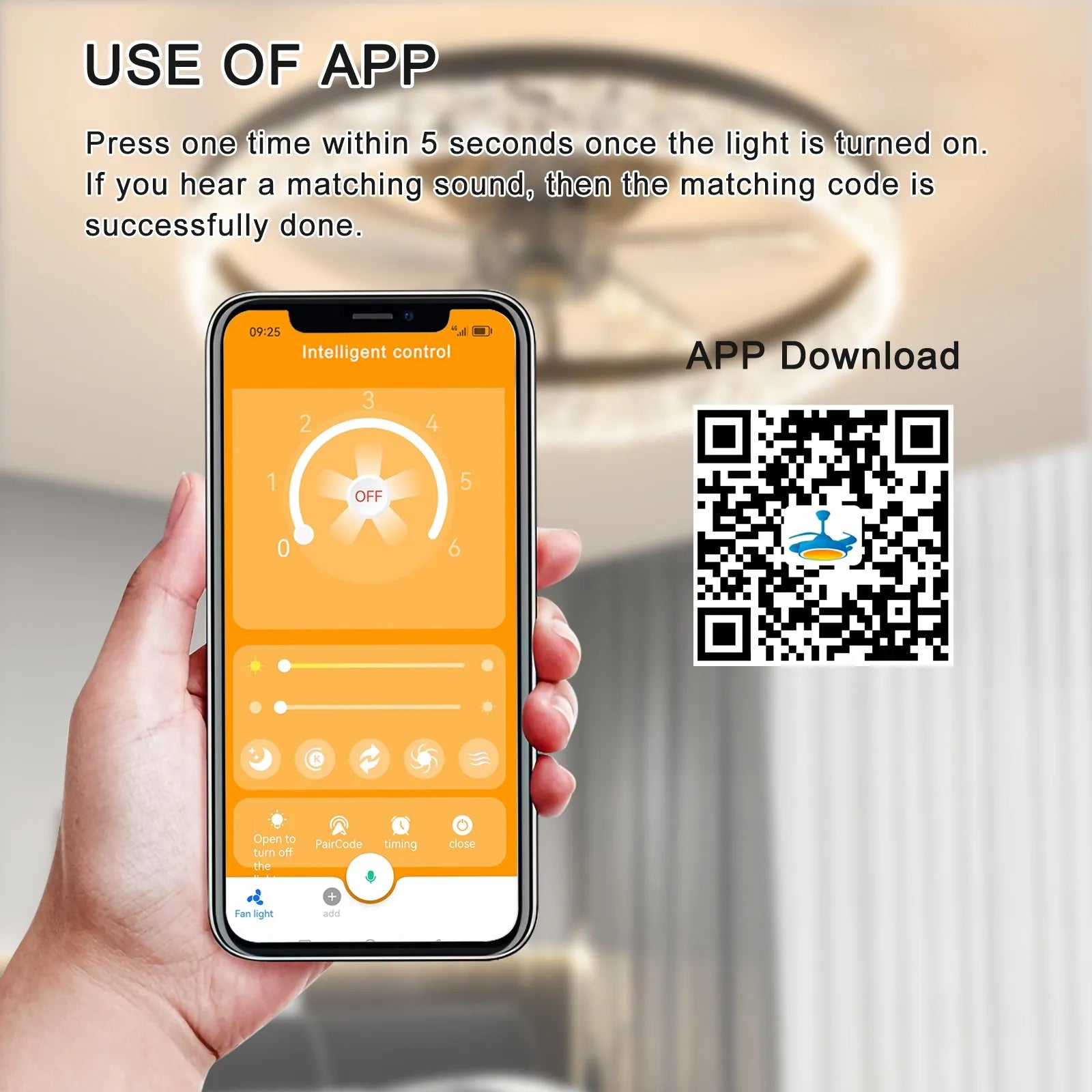 Modern Acrylic Ceiling Fan Light with Remote Control, Dimmable LED Chandelier, 6-Speed Adjustable, Quiet Motor, Flush Mount Design for Living Room – view 9