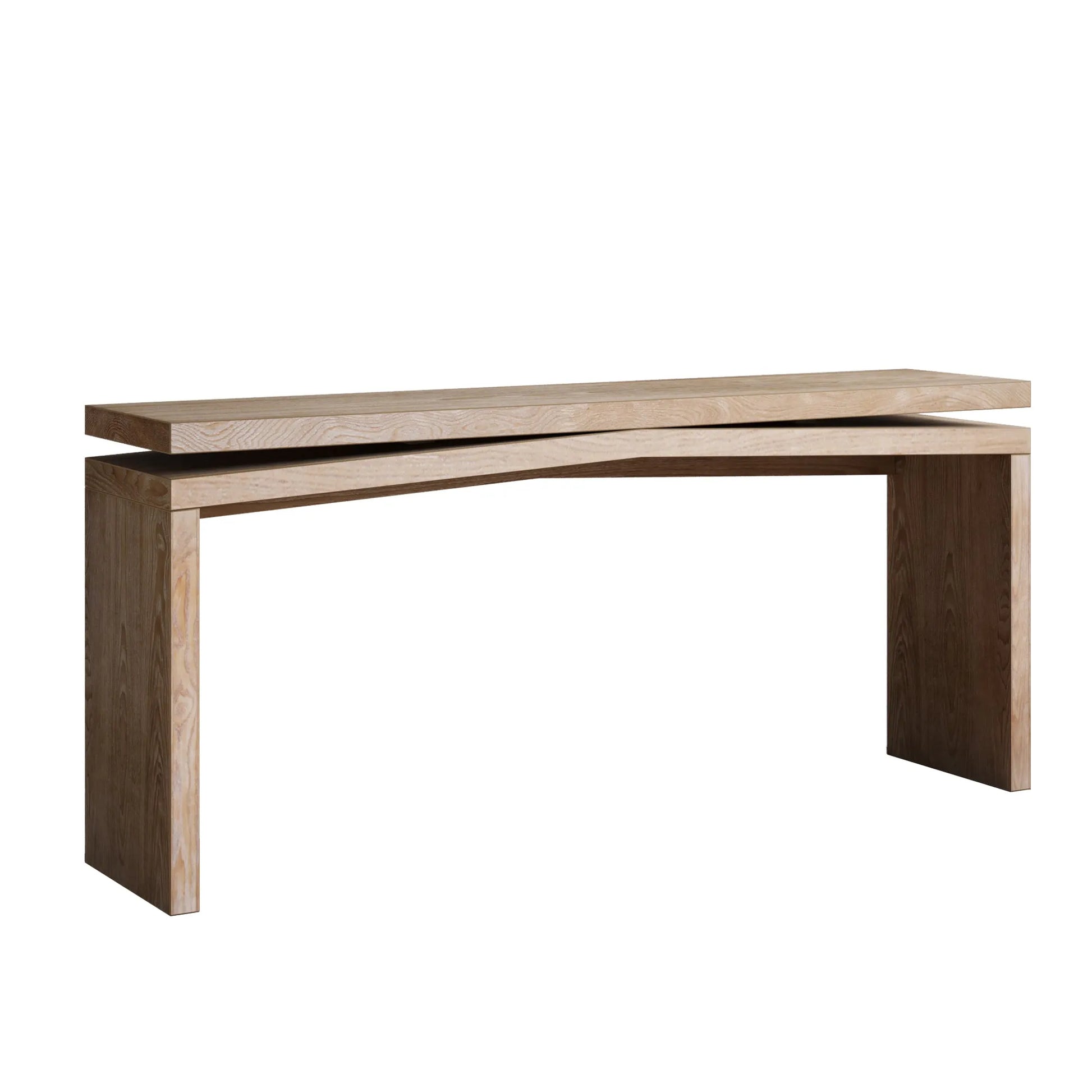 65-Inch Rustic Solid Wood Veneer Console Table, Long Farmhouse Entryway Sofa Table for Living Room, Hallway, Behind Couch, Apartment, Antique Natural – view 9