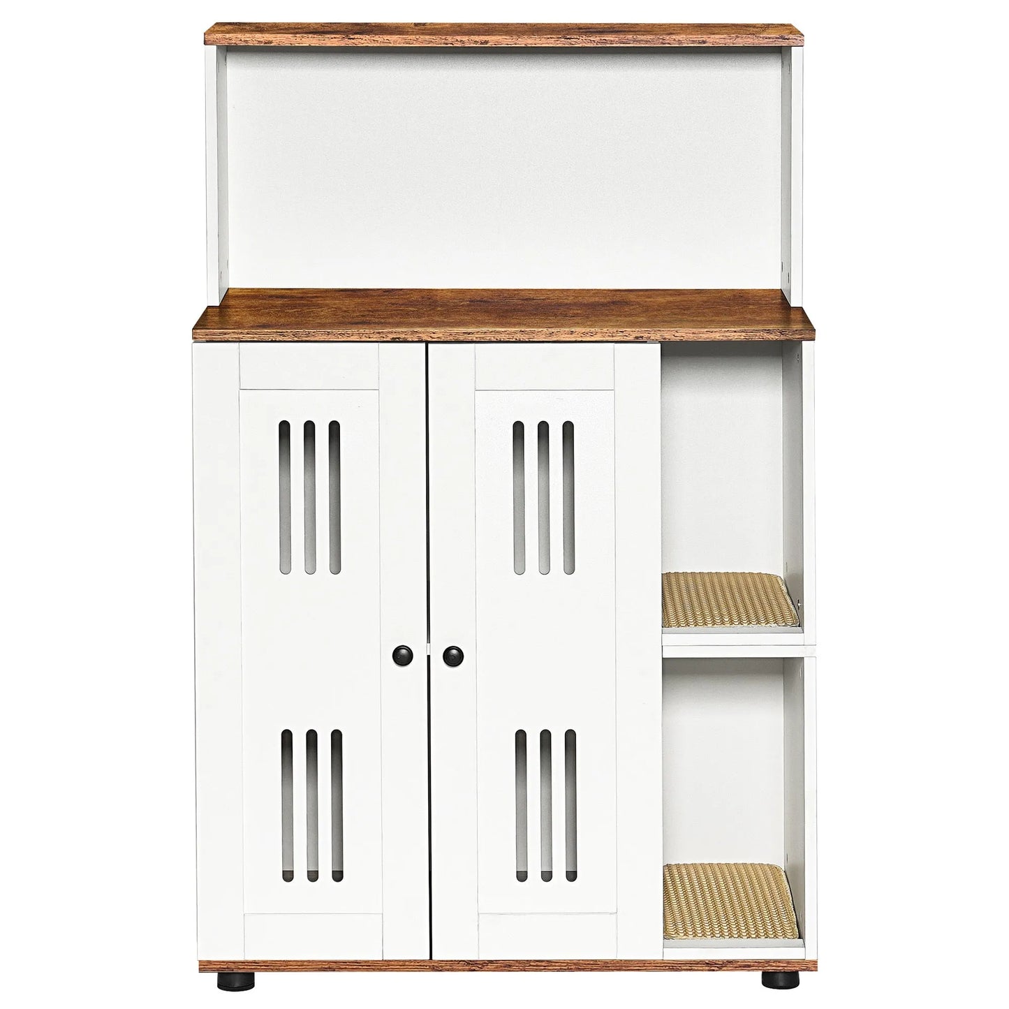 Litter Box Enclosure for 2 Cats,Hidden cat furniture, double litter cabinet, can be used as side cabinet, wash bathroom – view 9