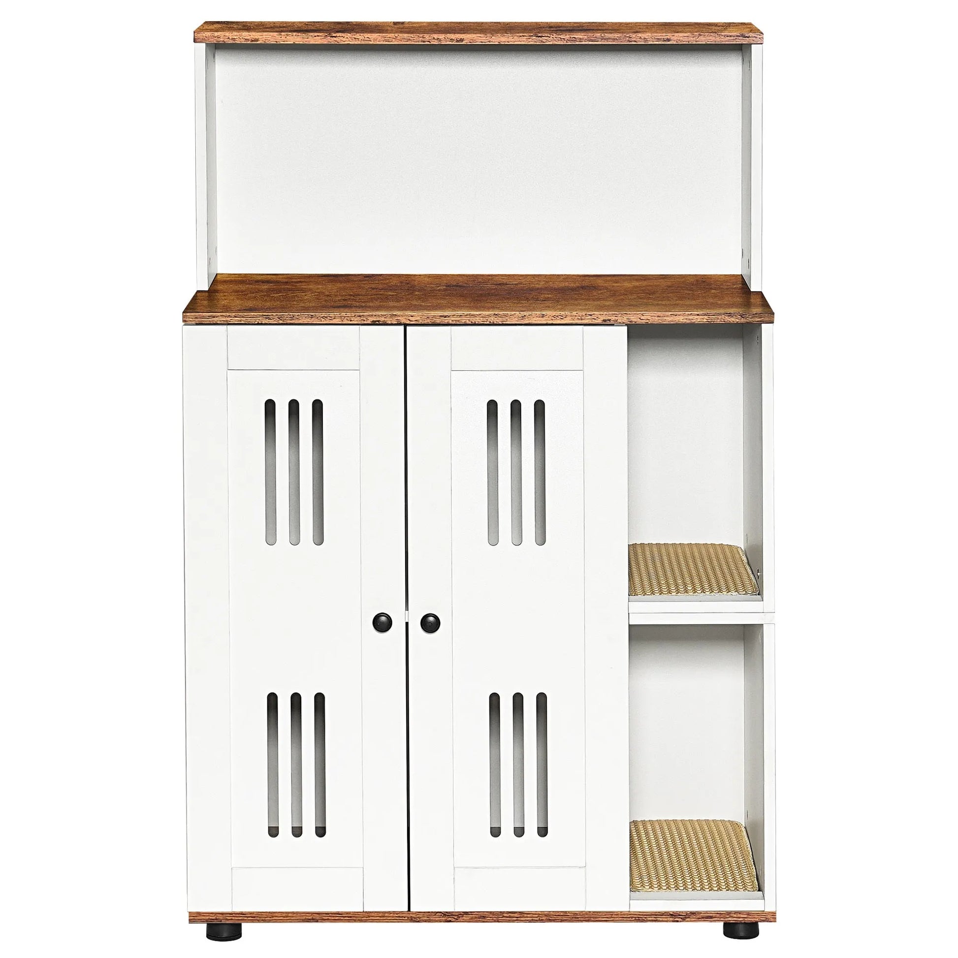 Litter Box Enclosure for 2 Cats,Hidden cat furniture, double litter cabinet, can be used as side cabinet, wash bathroom – view 9