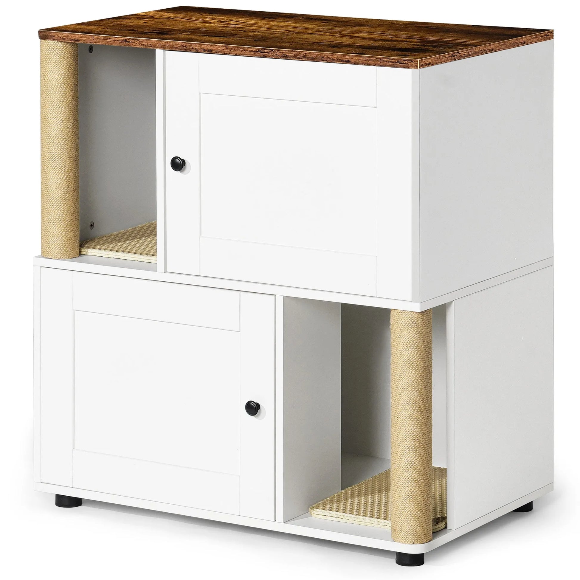 Double Cat Litter Box Enclouse,Cat Litter Box Enclosure for 2 Cats, Cat Litter Cabinet, Double Litter Box Enclosure with Shelve, Fit Most of Litter – view 9
