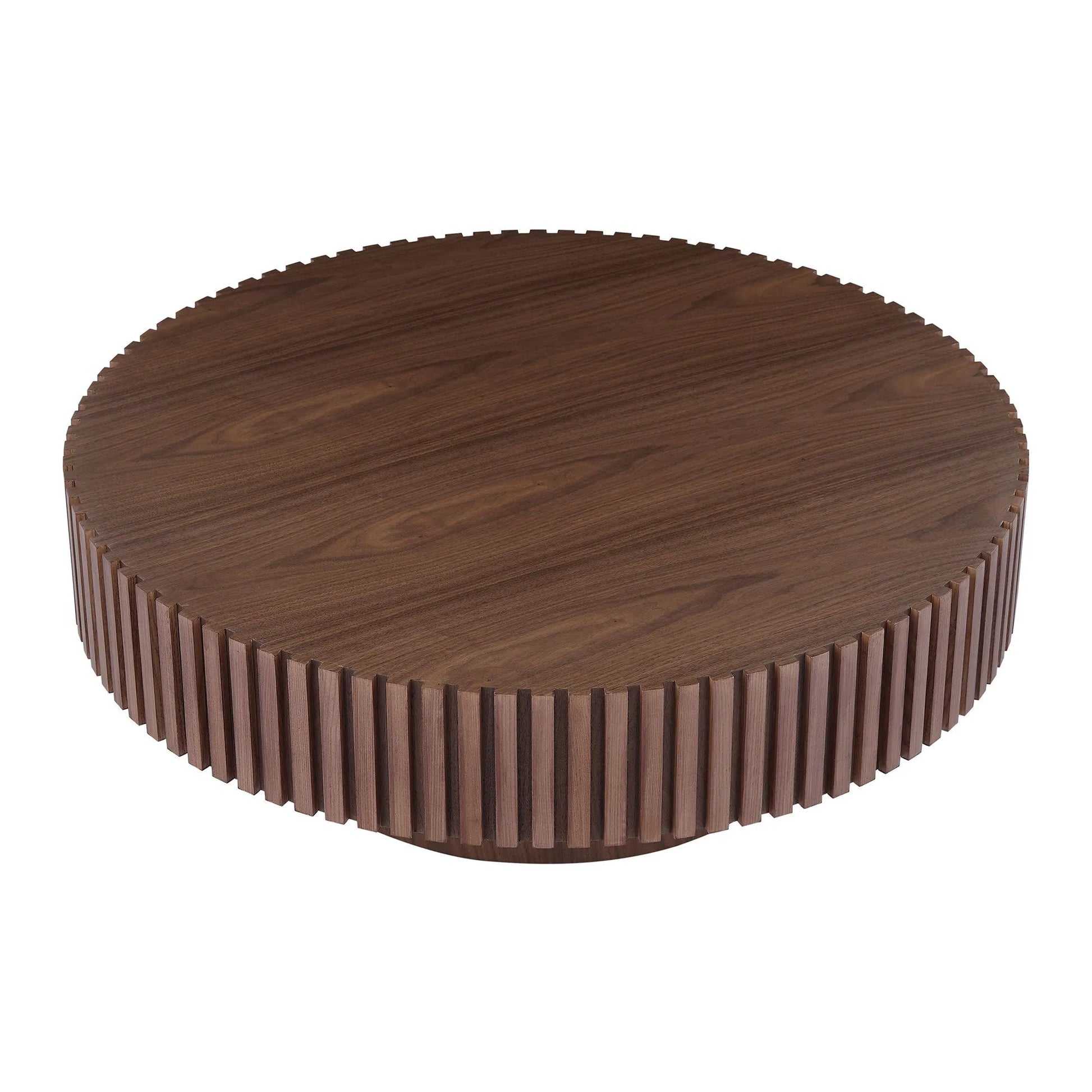 31.49'' Round Coffee Table Small Coffee Table for Apartment, Modern Living Room Coffee Table with Sturdy Pedestal,WALNUT (Same Sku:W876P243947) – view 9