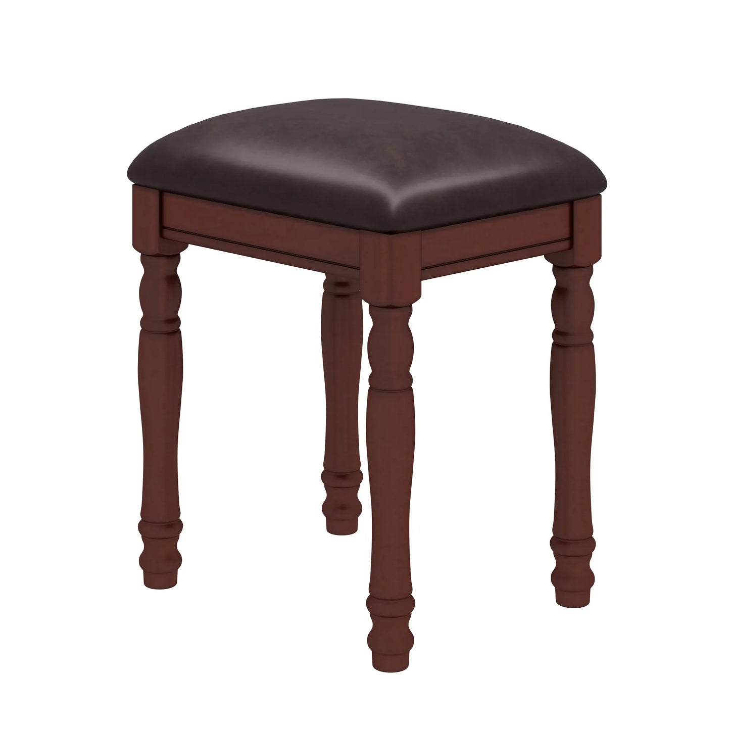 Vanity Desk with Adjustable Angle Mirror, Vintage Vanity Makeup Table and Cushioned Stool Set with Velvet Fabric Lining 5 Drawers,Wooden Dressing – view 10