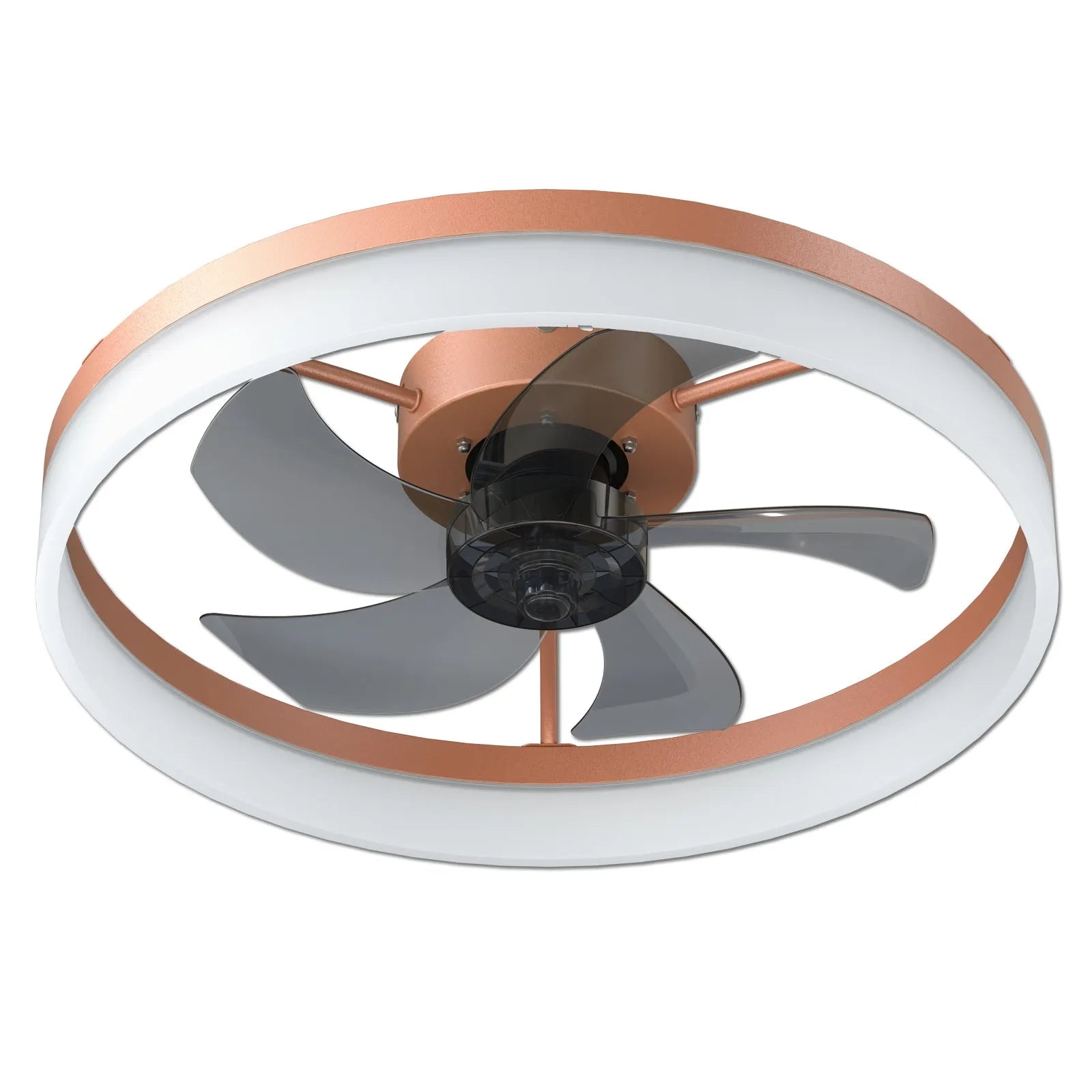 Ceiling Fans with Lights Dimmable LED Embedded installation of thin modern ceiling fans(Rose Gold) – view 10