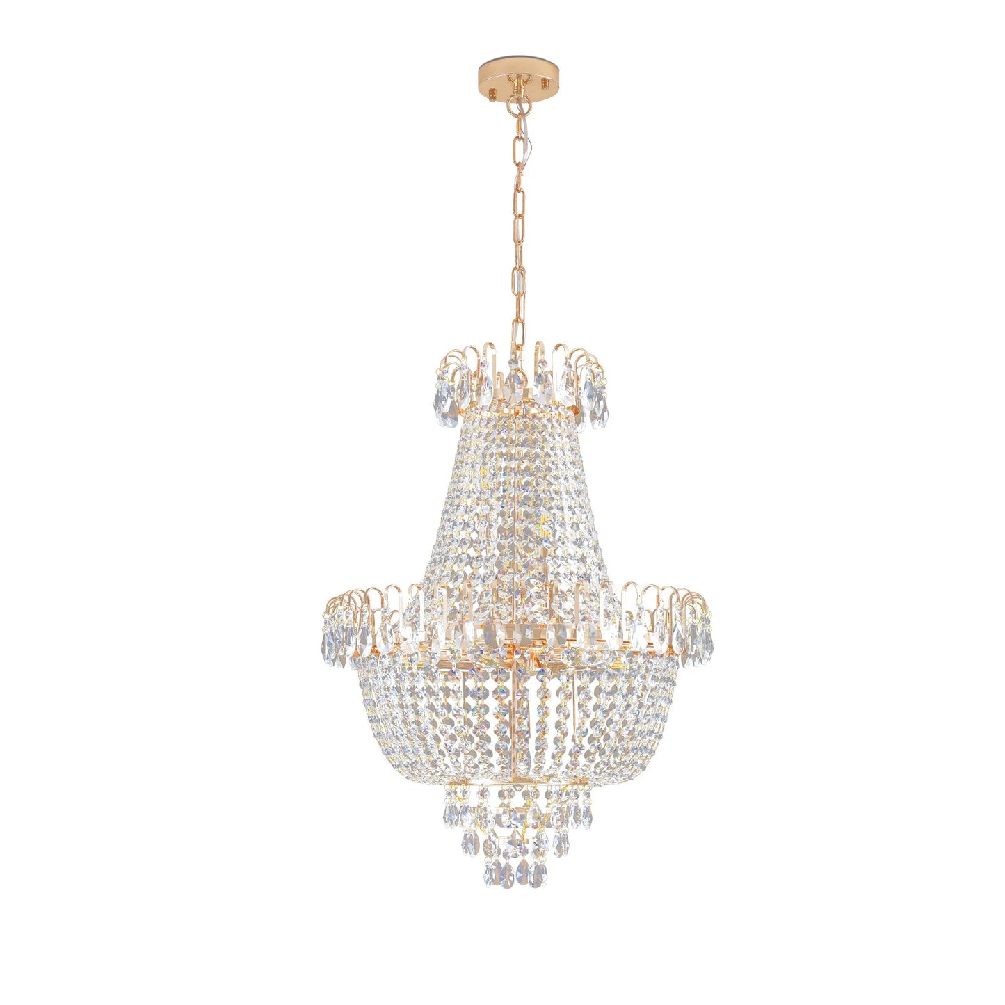 Gold Crystal Chandeliers,Large Contemporary Luxury Ceiling Lighting for Living Room Dining Room Bedroom Hallway (Without Bulb) – view 10