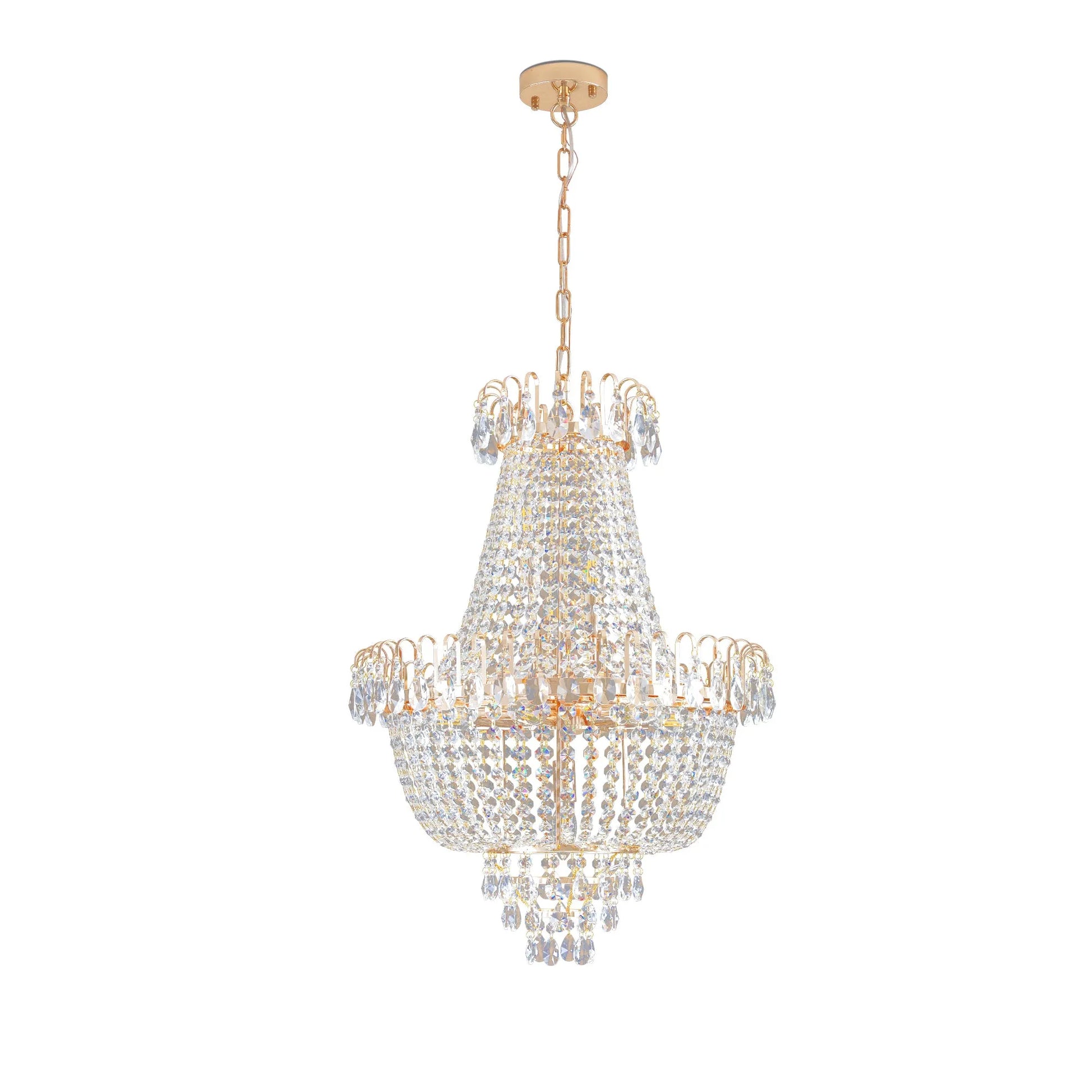 Gold Crystal Chandeliers,Large Contemporary Luxury Ceiling Lighting for Living Room Dining Room Bedroom Hallway (Without Bulb) – view 10