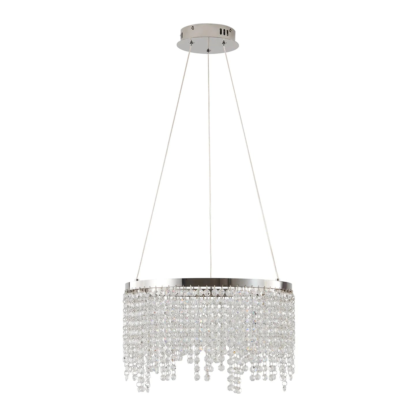 16-inch Luxury Crystal LED Chandelier - Adjustable Height and Color Temperature (3000K-6000K) - Modern Chandelier for Living Room, Dining Room and – view 10
