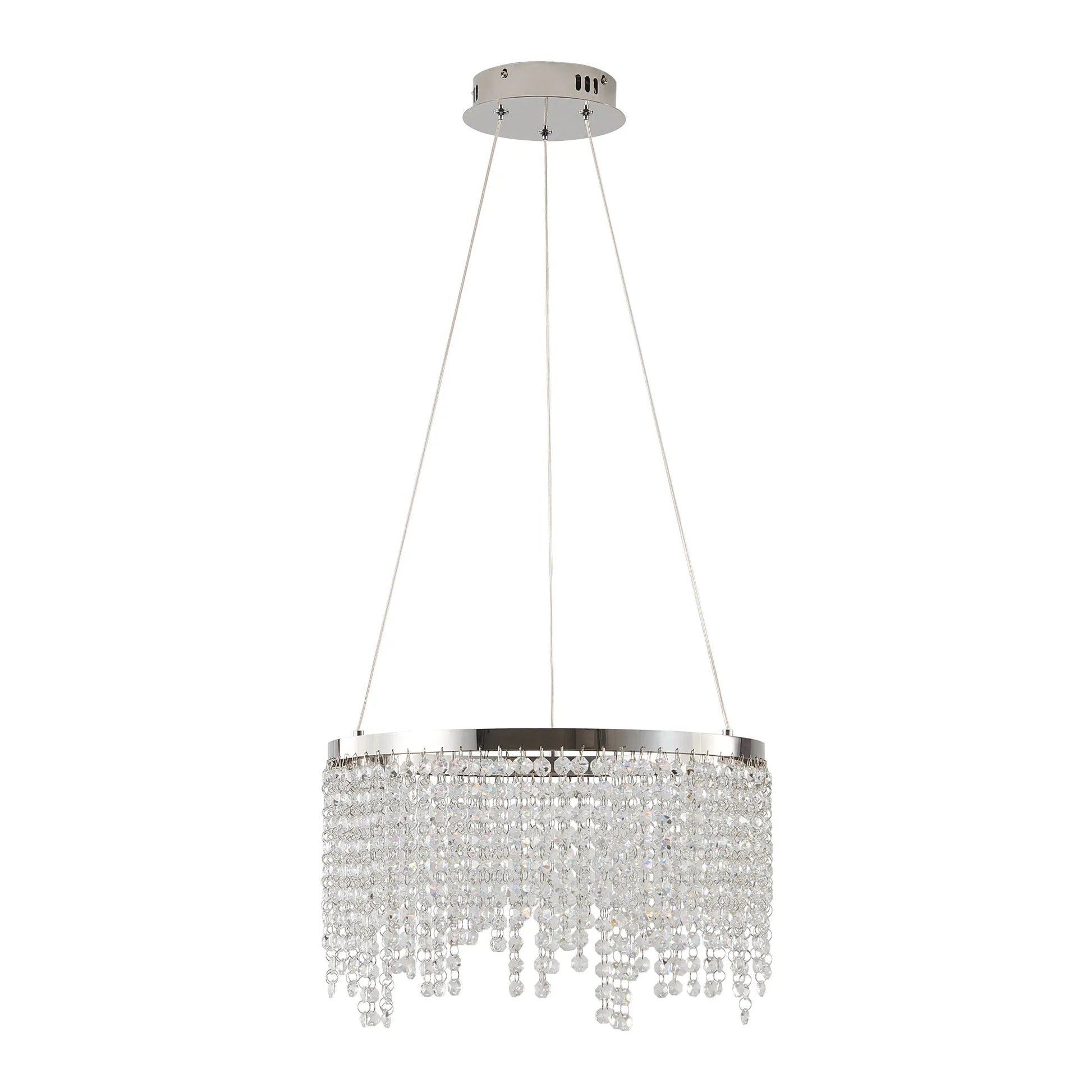 16-inch Luxury Crystal LED Chandelier - Adjustable Height and Color Temperature (3000K-6000K) - Modern Chandelier for Living Room, Dining Room and – view 10