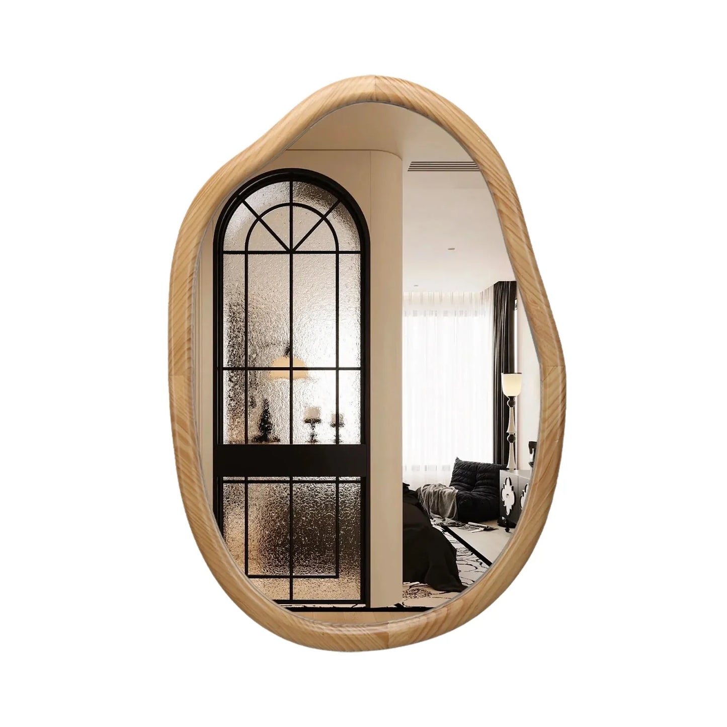 Irregular Wall Mirror Decorative, Asymmetrical Mirror for Wall Decor, Wavy Accent Mirrors for Living Room Bathroom Bedroom Entryway, Abstract – view 10