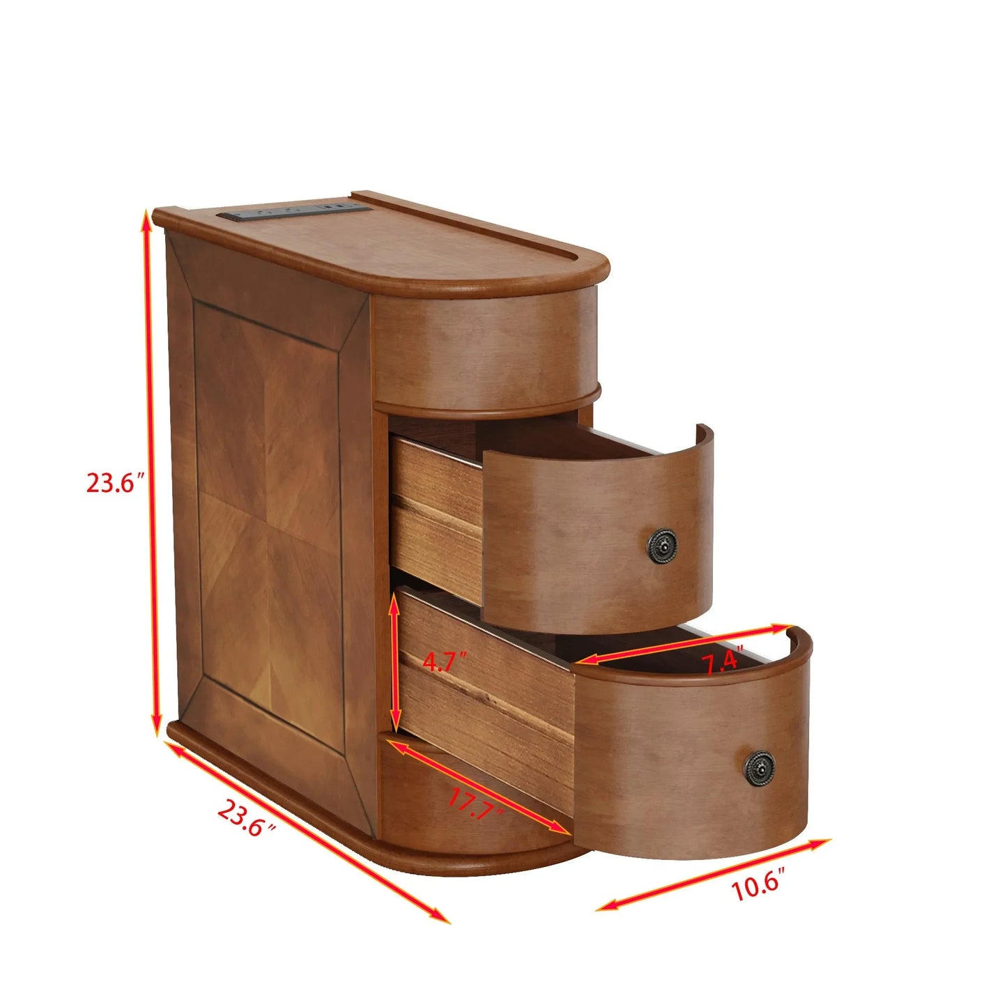End Table with Charging Station,Sofa Side Table with Drawers, No Assembly Required(Expect Arrival Date 2025/4/16) – view 10