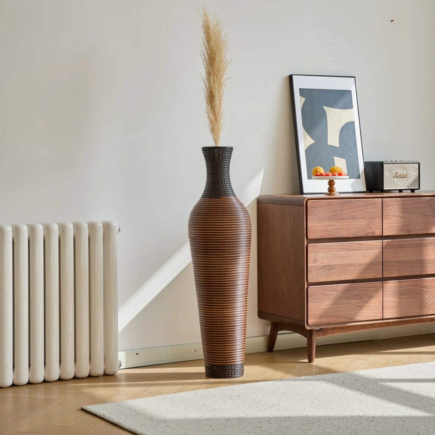 39' Tall Standing Designer Floor Vases with Elegant Two-Tone Dark Brown Finishes - Ideal for Decorating Living Rooms, Bedrooms, Entryways Perfect for – view 10