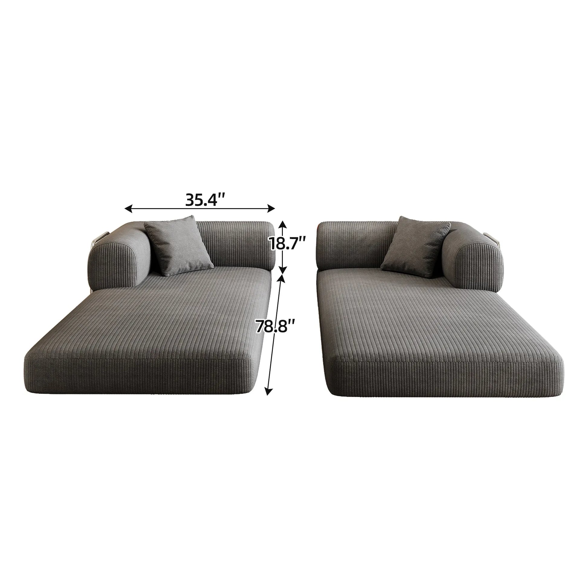 78.8' Compression Sofa,Convertible Floor Sofa Bed-with Pillow Back Support Armrest,Comfy Futon Couch Sleeper Bed,Loveseats Boneless Modular Sectional – view 10