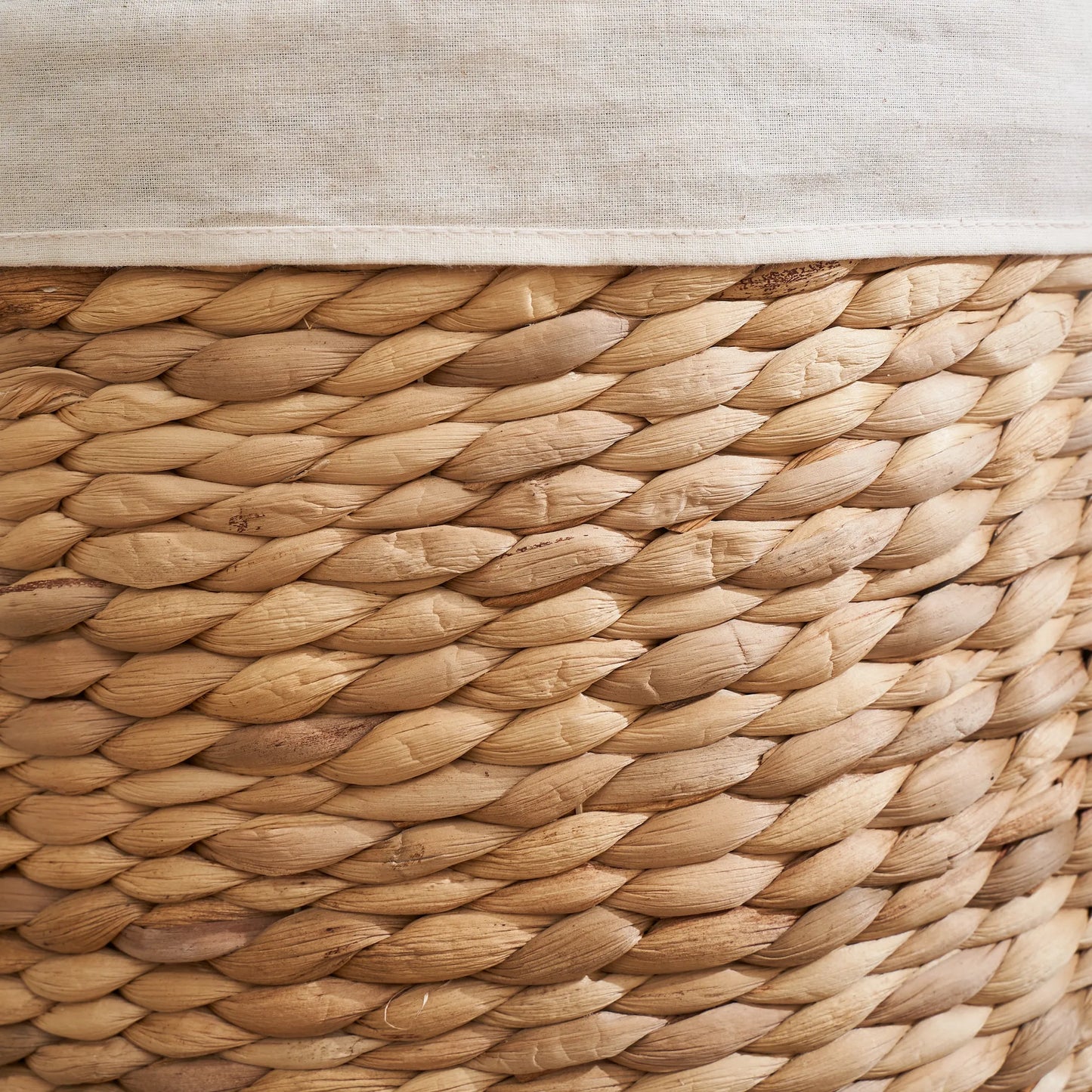 Round Tall Water Hyacinth Woven Wicker Laundry Hamper with Lid - For Clothes, Canvas, Toys and Book Storage with Removable Liner - 15' x 15' x 20'  – view 11