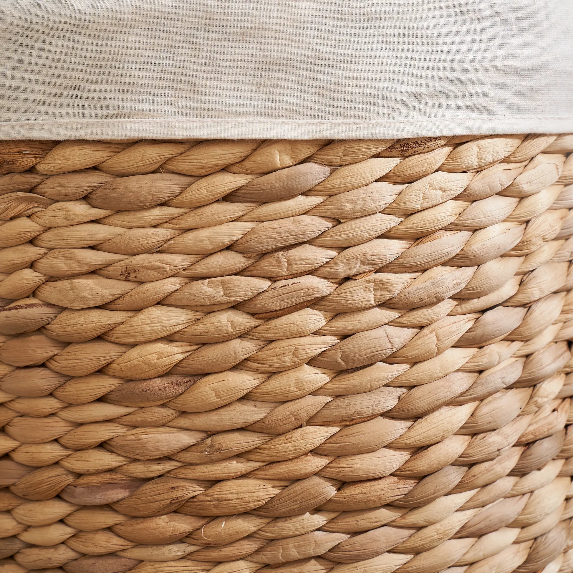 Round Tall Water Hyacinth Woven Wicker Laundry Hamper with Lid - For Clothes, Canvas, Toys and Book Storage with Removable Liner - 15' x 15' x 20'  – view 11