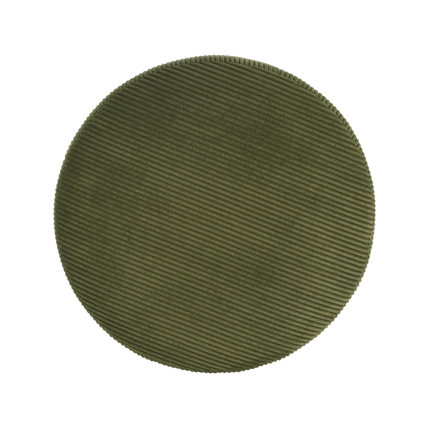 Upholstered Round Ottoman,Olive Green,Corduroy – view 11