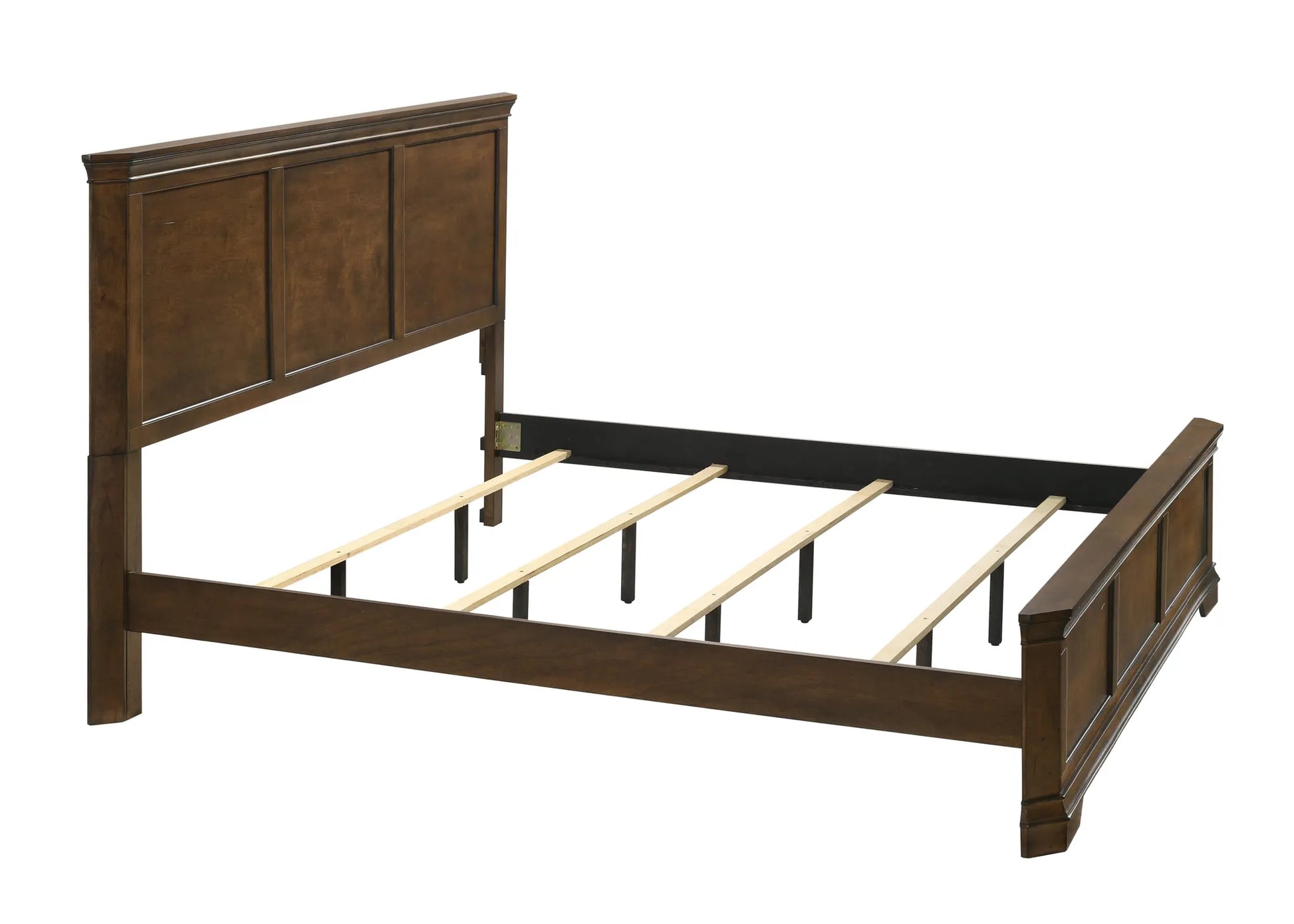 Maderne Traditional 3-Piece Wood Bedroom Set with King Size Panel Bed and Two Nightstands – view 11