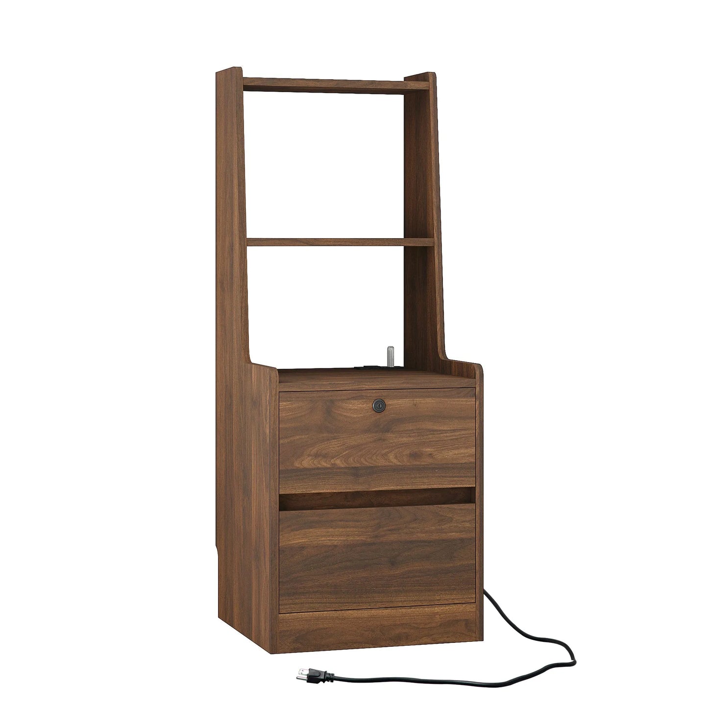 Nightstand with Charging Station, Smart Nightstand with Night Light, Modern Night Stand with Bookshelf, Bedside Tables with Storage Cabinet for – view 11