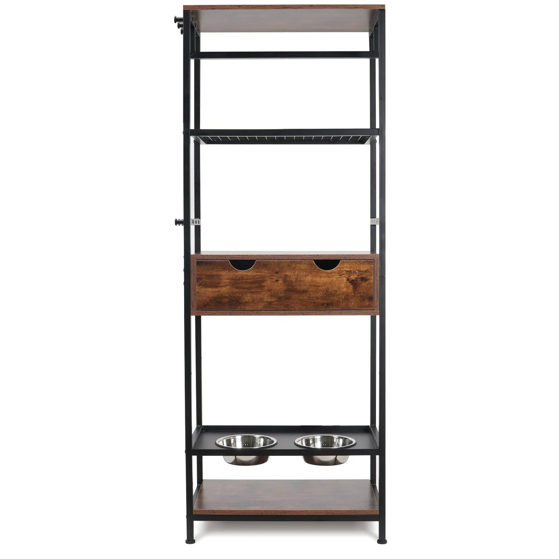 dog feeding station,3 Height Adjustable Raised Dog Bowls, Dog Feeder Station for Large Medium Dogs Cats, Dog Storage with shelves. – view 11