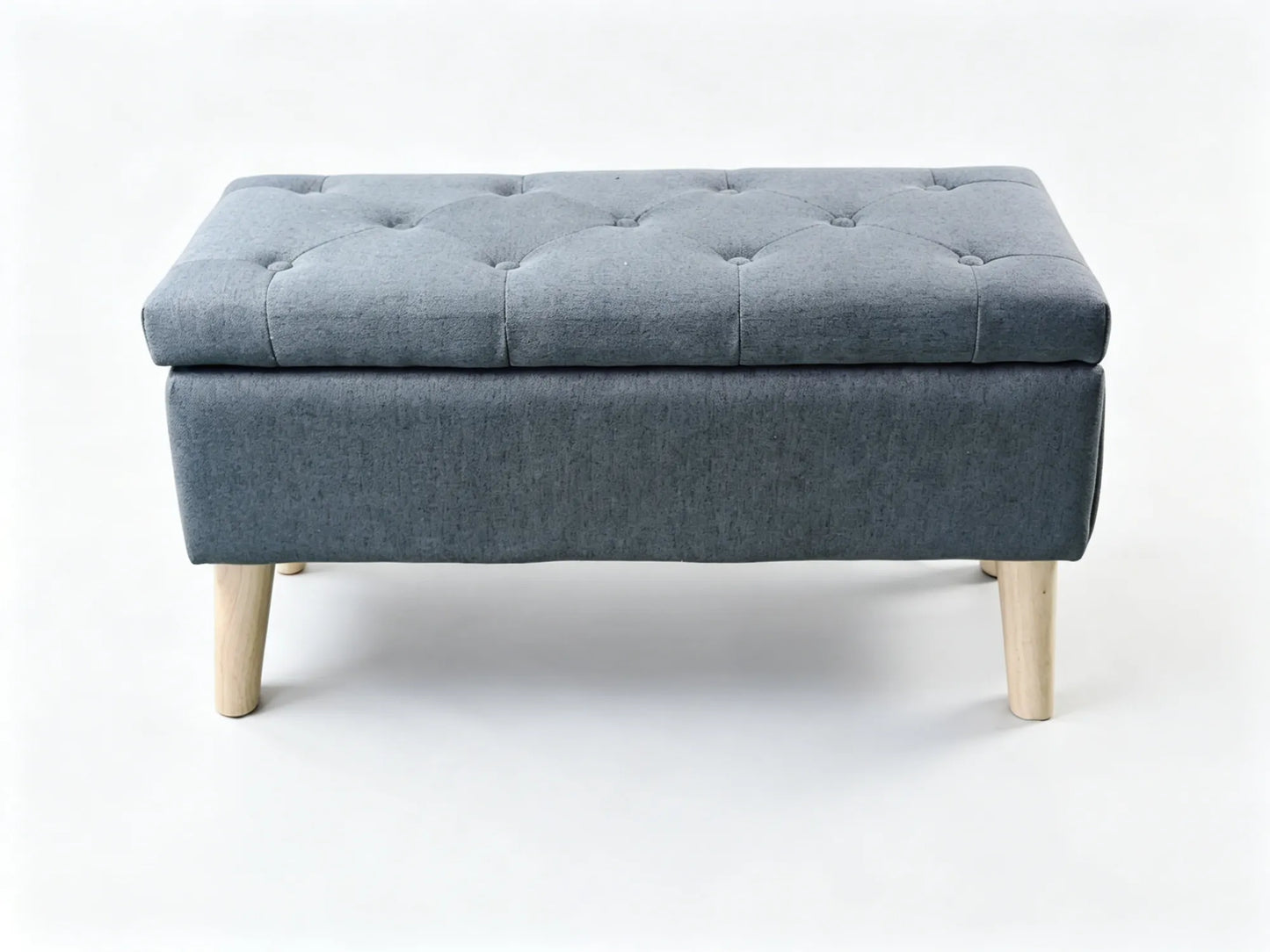 32' Wide Storage Ottoman Bench with Built-in Tray, Square Storage Ottoman for Extra Storage, Upholstered Footrest and End of Bed Bench, Perfect for – view 11