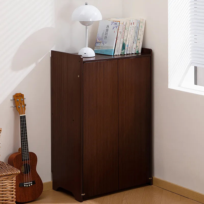 Bamboo Folding Desk, Foldable Desk for Small Space, Computer Desk with Hidden Storage, Mid Century Foldable Table for Home Office and Bedroom (Walnut – view 11