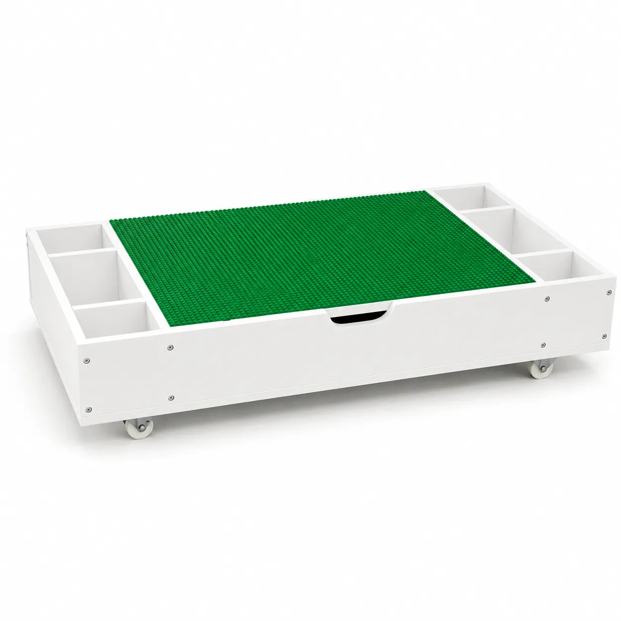 The 3 in 1 Reversible Kids Activity Table and Toy Organizer Compatible with Lego, Building Bricks & Whiteboard Play Table with City Road Map – view 11