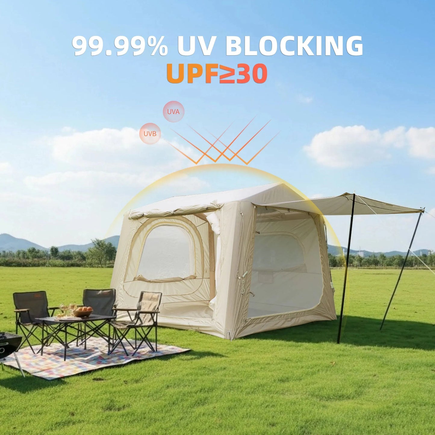 Inflatable Tents for Camping,suv tent , Easy Setup InflatableTent 4 Season Tent, Waterproof Oxford Air Glamping Tents for Camping Adult 4/6/8 Person – view 11