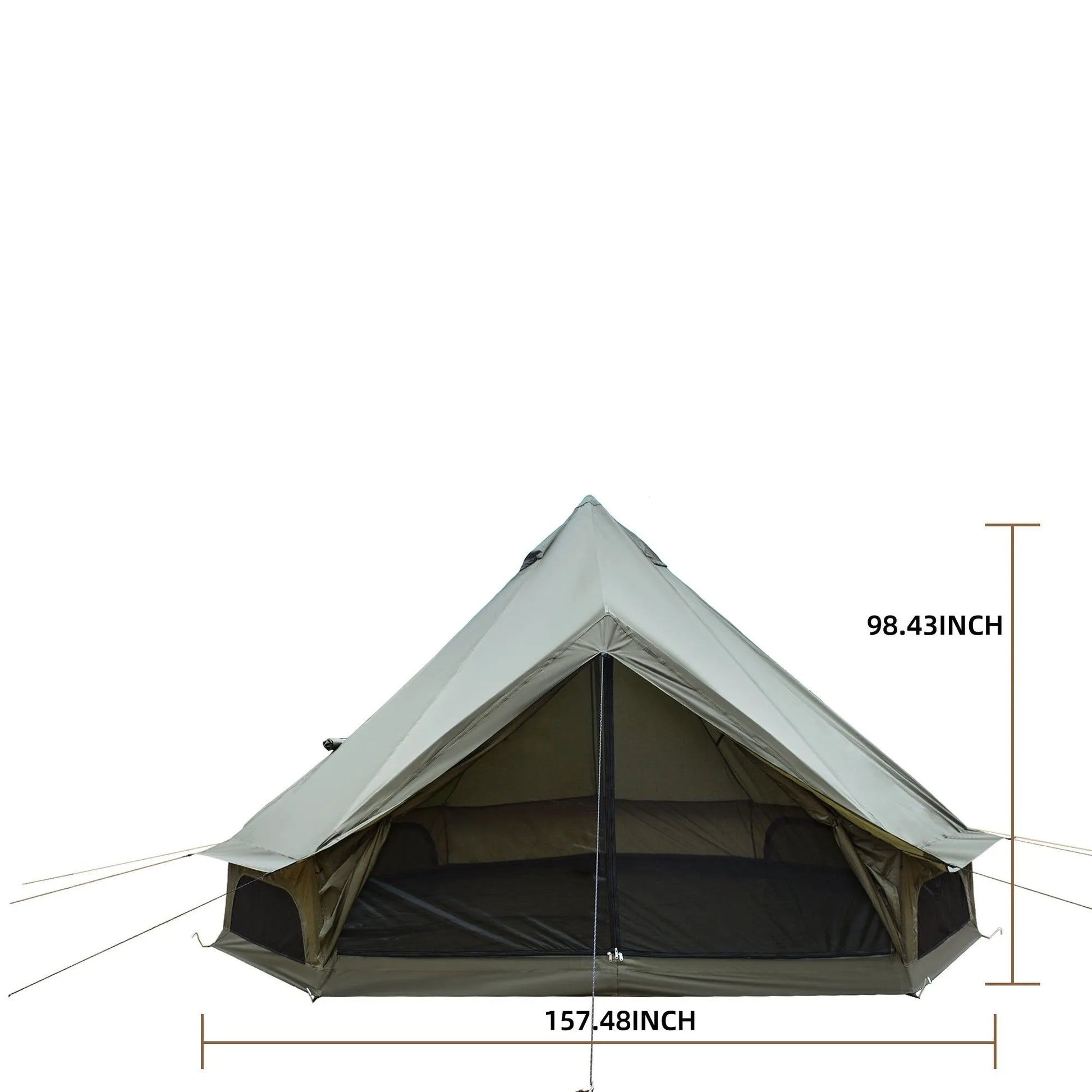 Oxford Bell Tent for Family Camping - Spacious 13.1ft Yurt with Stove Jack, Large Glamping Tents for 4-8 People, 4 Season Oxford Hot Tent Shelter – view 11
