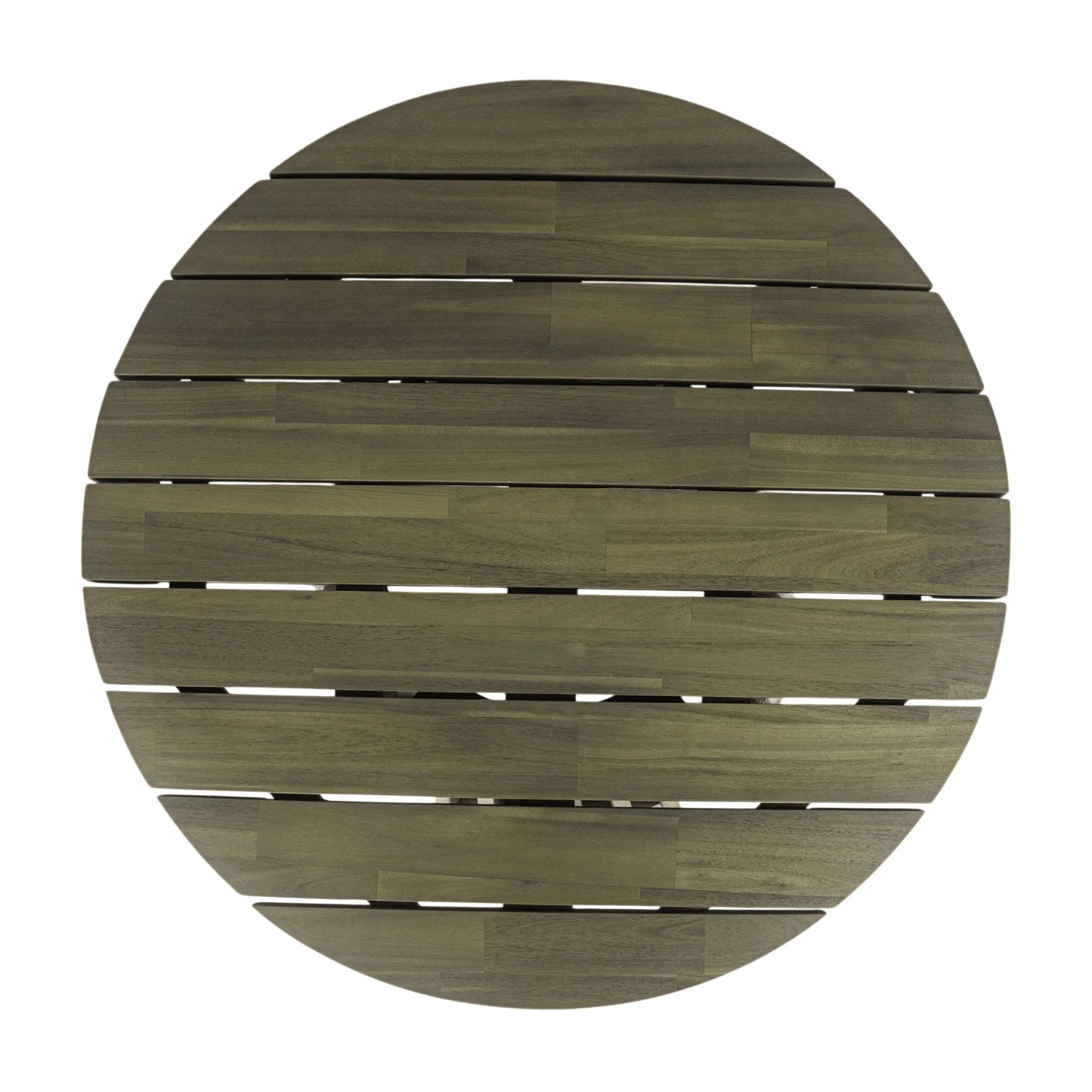 Outdoor Acacia Wood Patio Coffee Table, Round Coffee Table for Backyard, Lawn, Balcony,Grey Finish – view 12