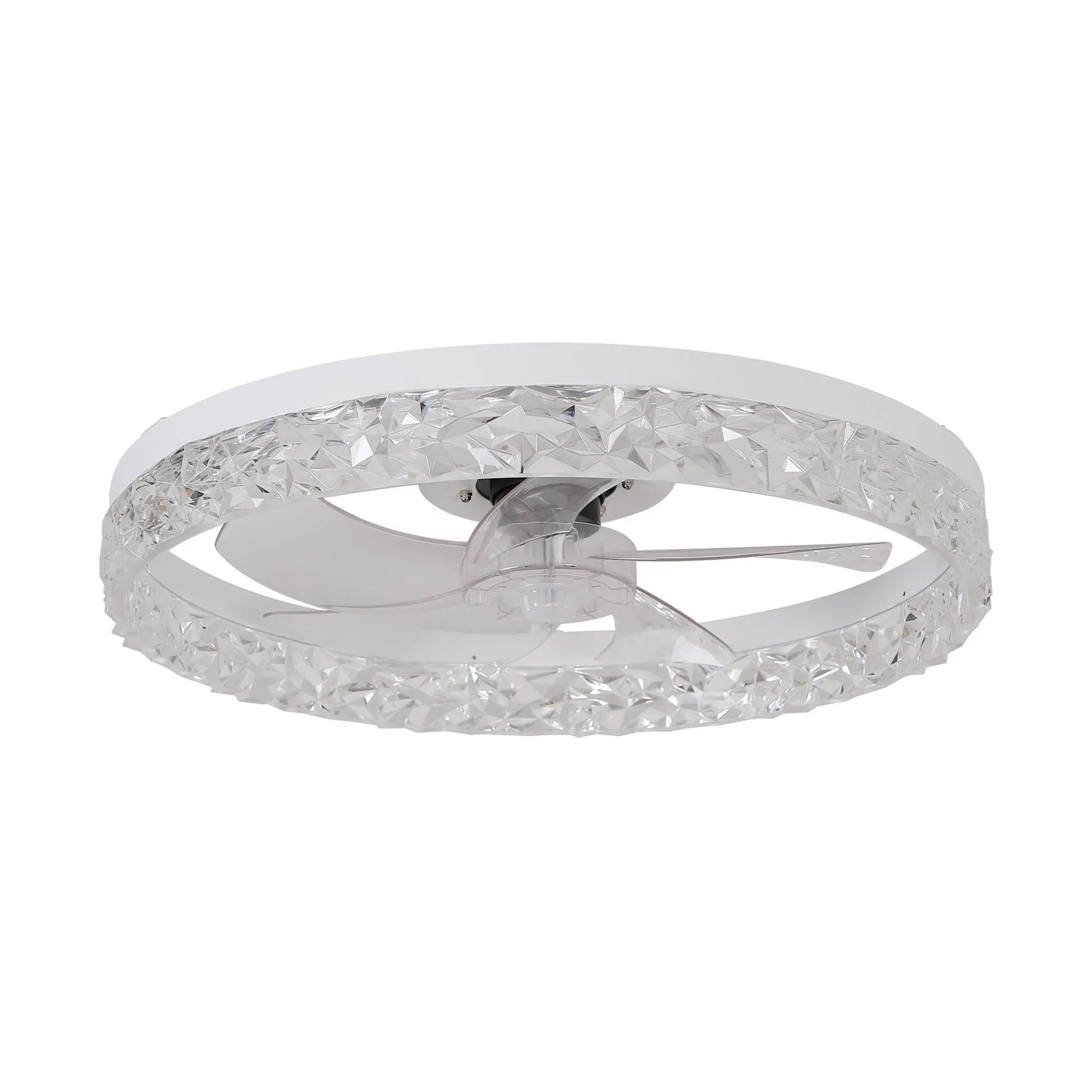 Modern Acrylic Ceiling Fan Light with Remote Control, Dimmable LED Chandelier, 6-Speed Adjustable, Quiet Motor, Flush Mount Design for Living Room – view 12
