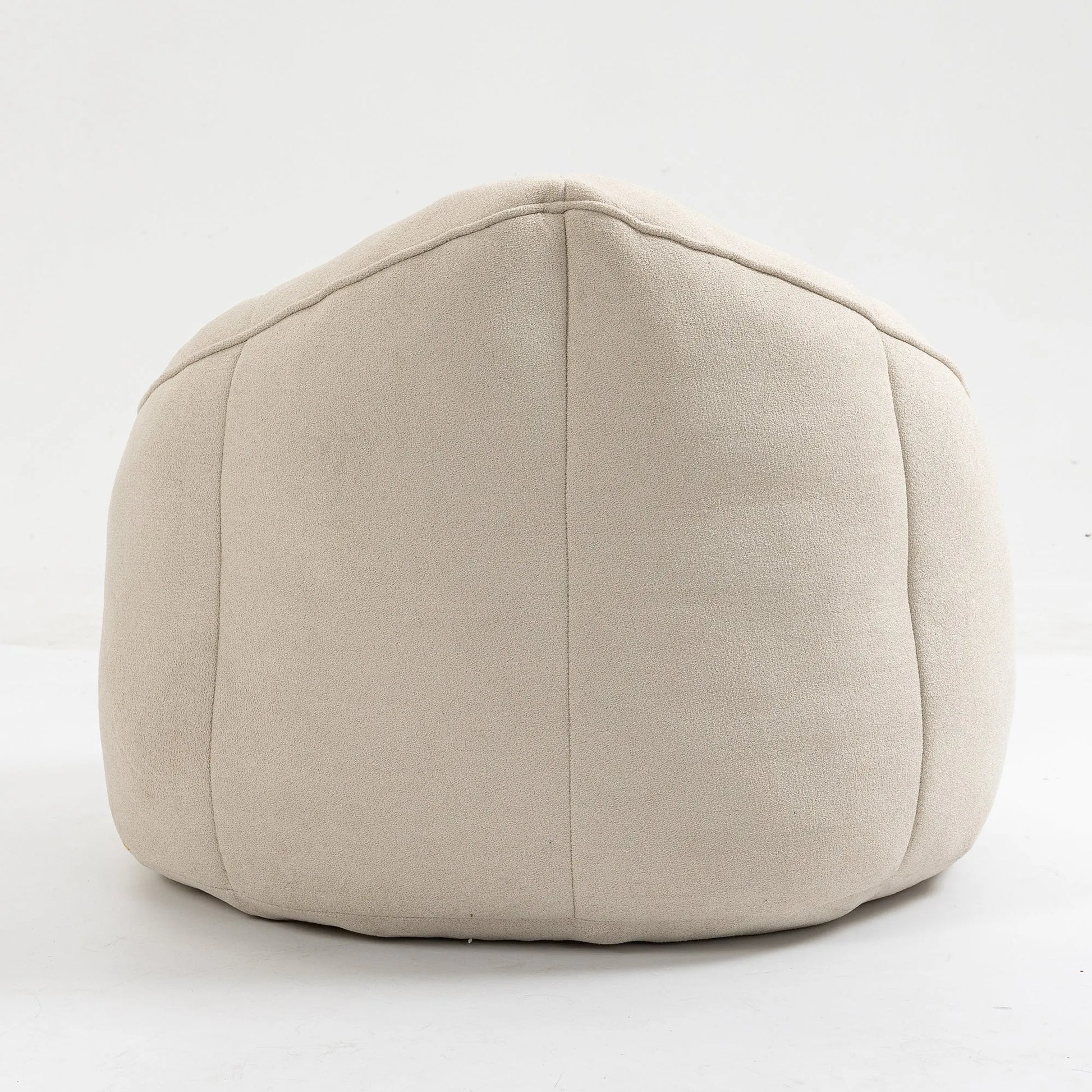 Bedding Bean Bag Sofa Chair with High-Pressure Foam and Footrest, Beige Microfiber – view 12