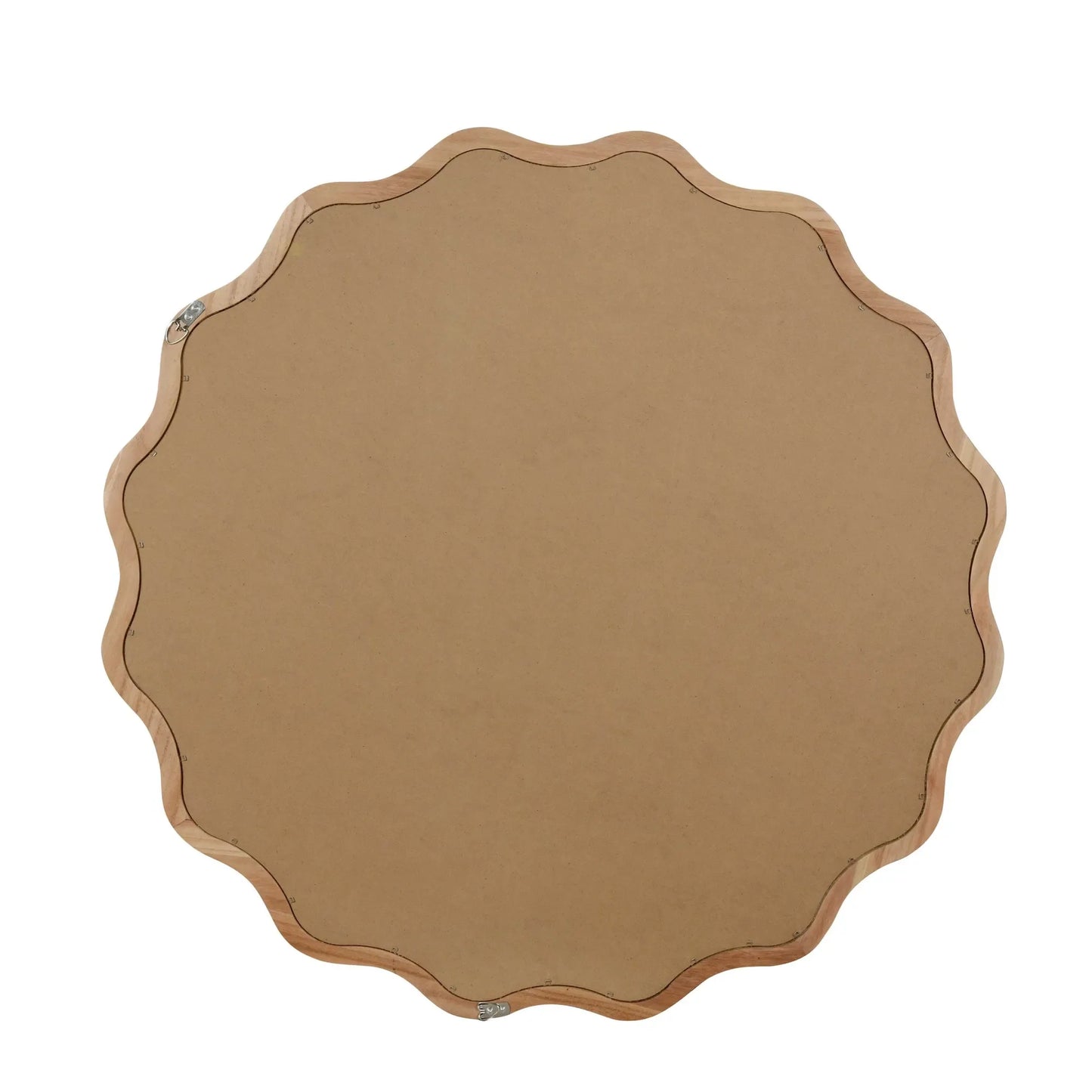 Natural Wood Color 36 inch Wavy Round Solid Wood Frame Decorative Mirror,For Bedroom, Bathroom, Living Room, Entryway – view 12