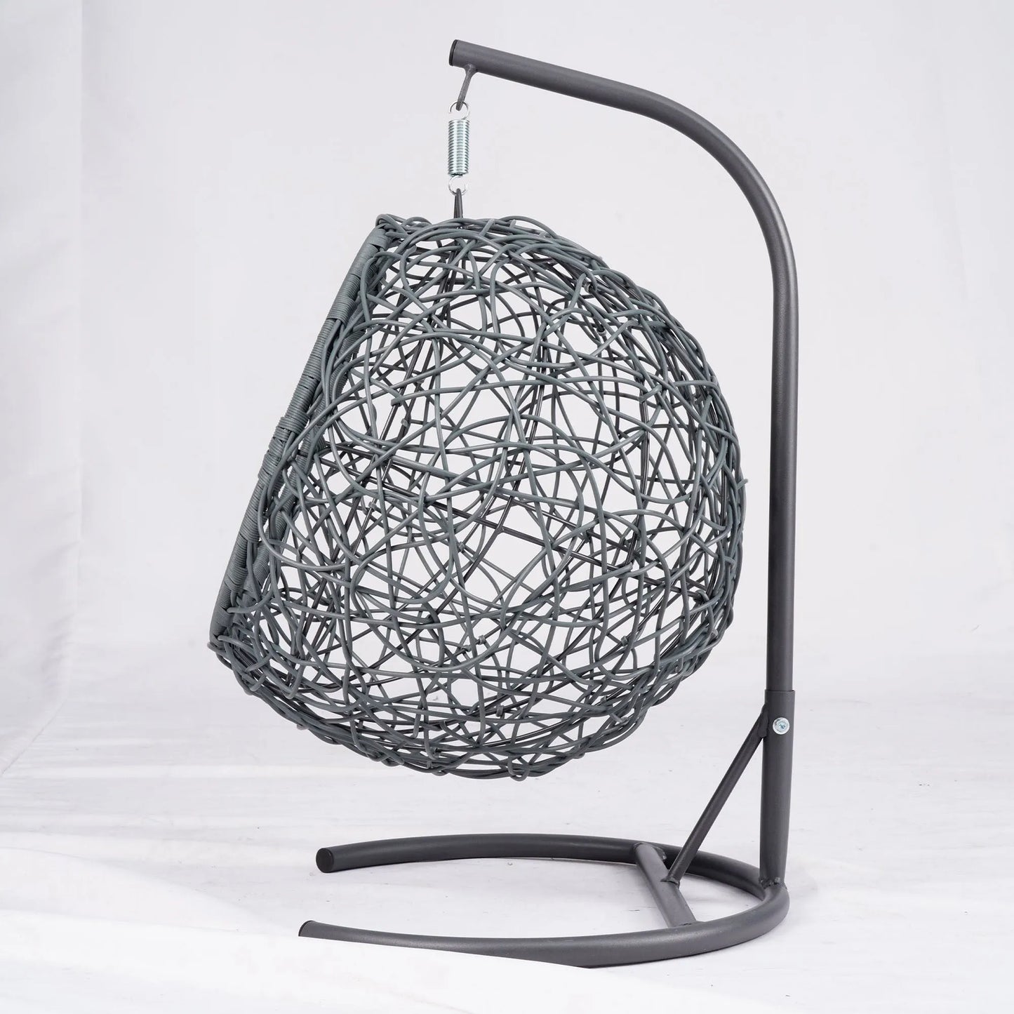 Cat Swing Bed with Stand & Cushion, Cat Egg Chair with Rattan Wicker Appearance, Indoor Hanging Swinging Cat Bed for Cats, Small Dogs, and Small – view 12