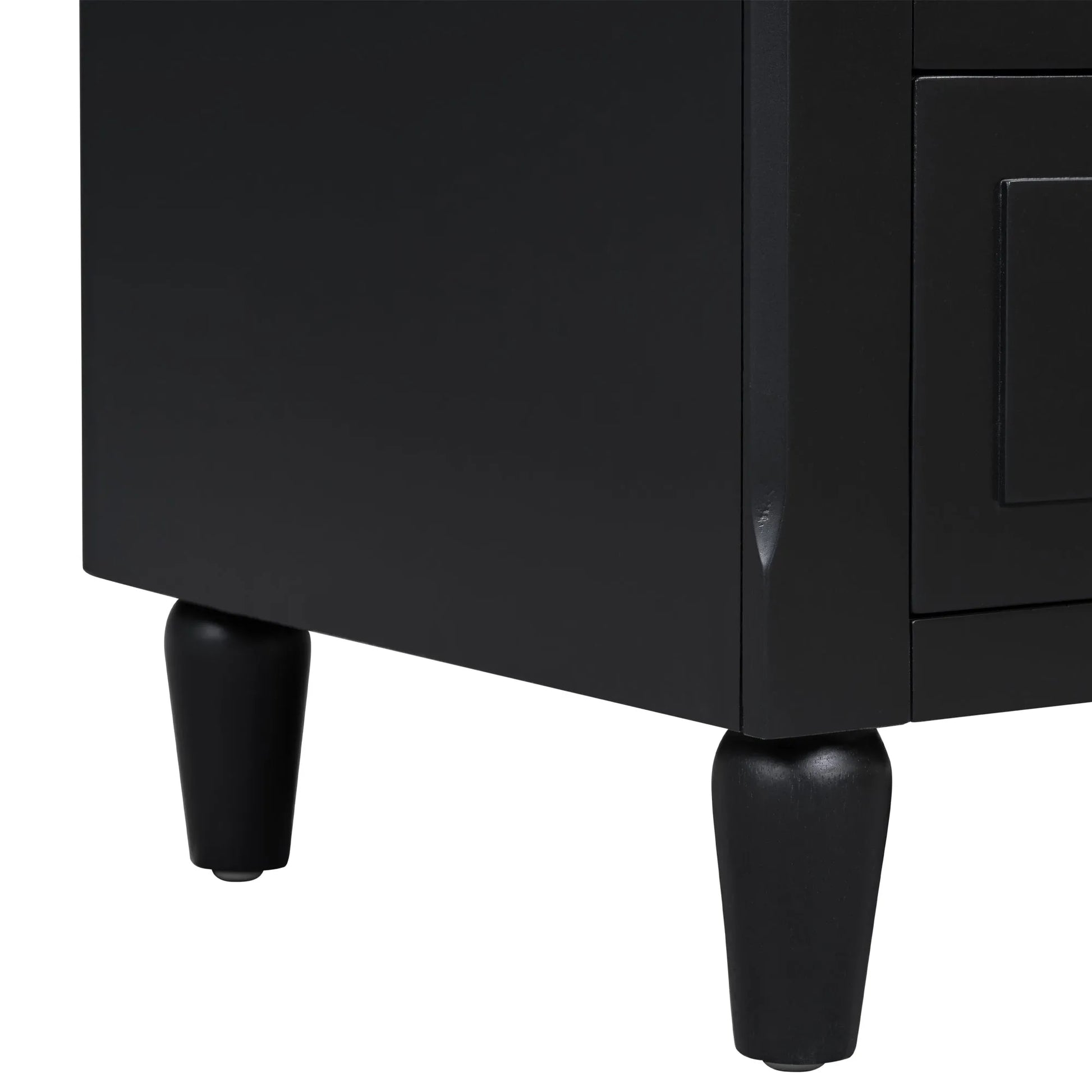 U_STYLE 28''painted Nightstand with 3 Drawers and Smooth Gliding Rails ,Simple Bedside Cabinet with Metal handle, Minimalist Sofa Side Table with – view 12