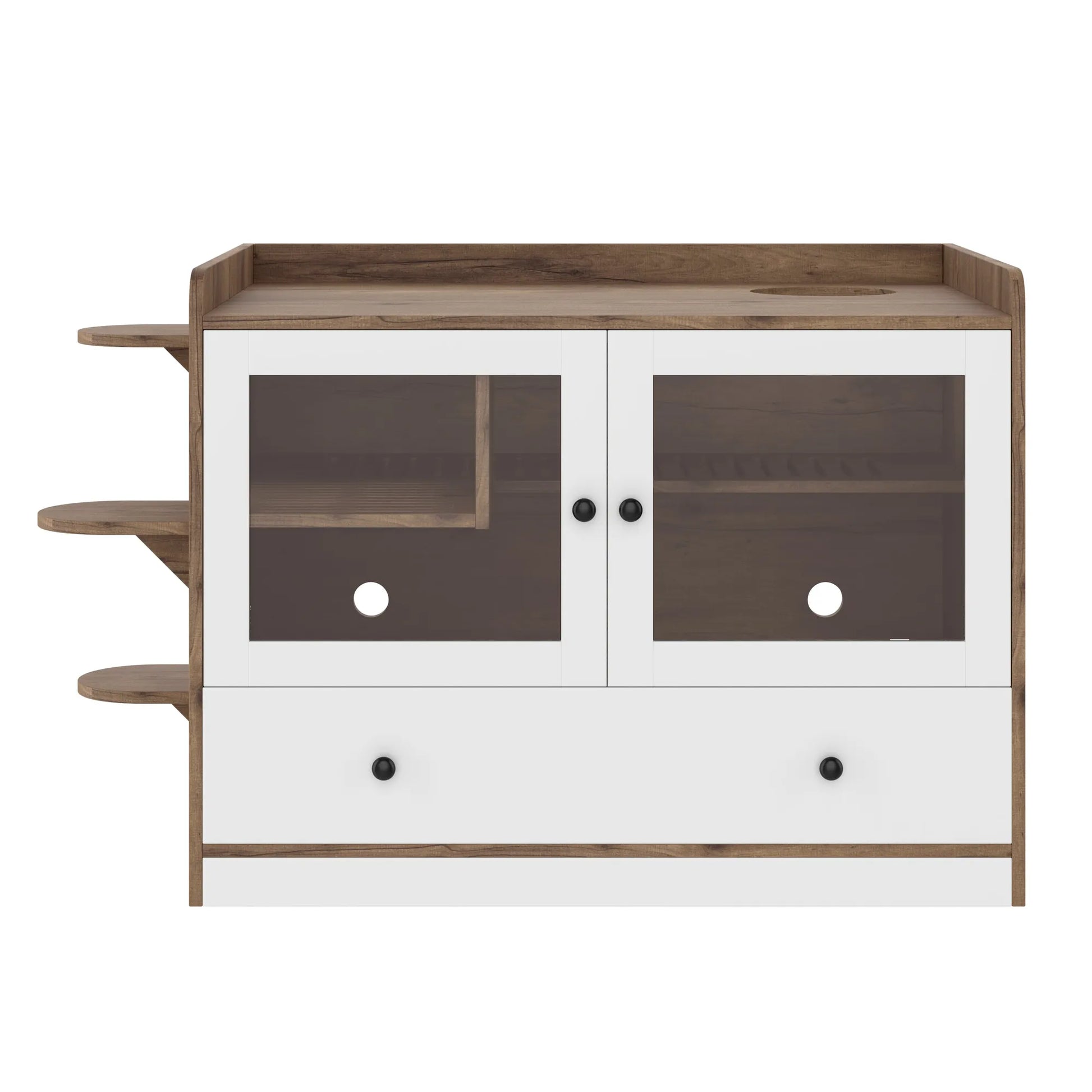 Cat Litter Box Enclosure, Hidden Cat Litter Box Furniture with Drawer and Stairs, Wooden Cat House Washroom for Bedroom,Cat Cabinet Side Table for – view 13