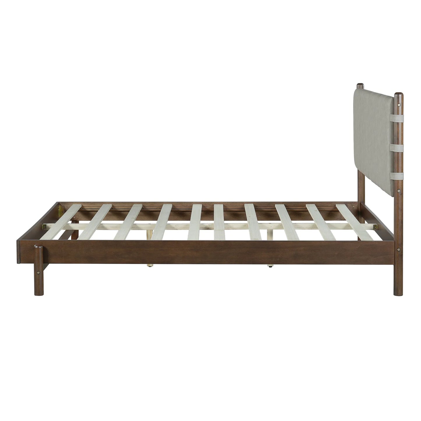 Modern Queen Bed Frame Set with 2 Nightstands, Light Gray Wood Platform Bed with Headboard and Matching Bedside Tables for Bedroom – view 13