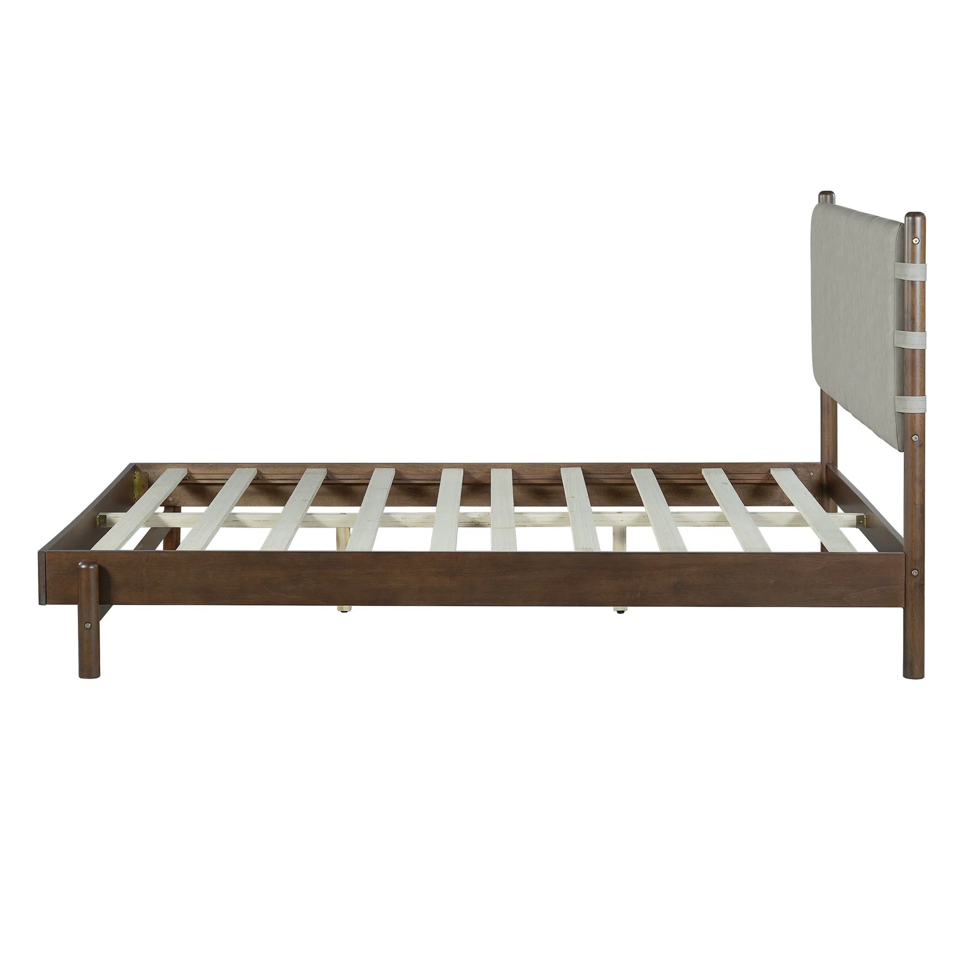 Modern Queen Bed Frame Set with 2 Nightstands, Light Gray Wood Platform Bed with Headboard and Matching Bedside Tables for Bedroom – view 13