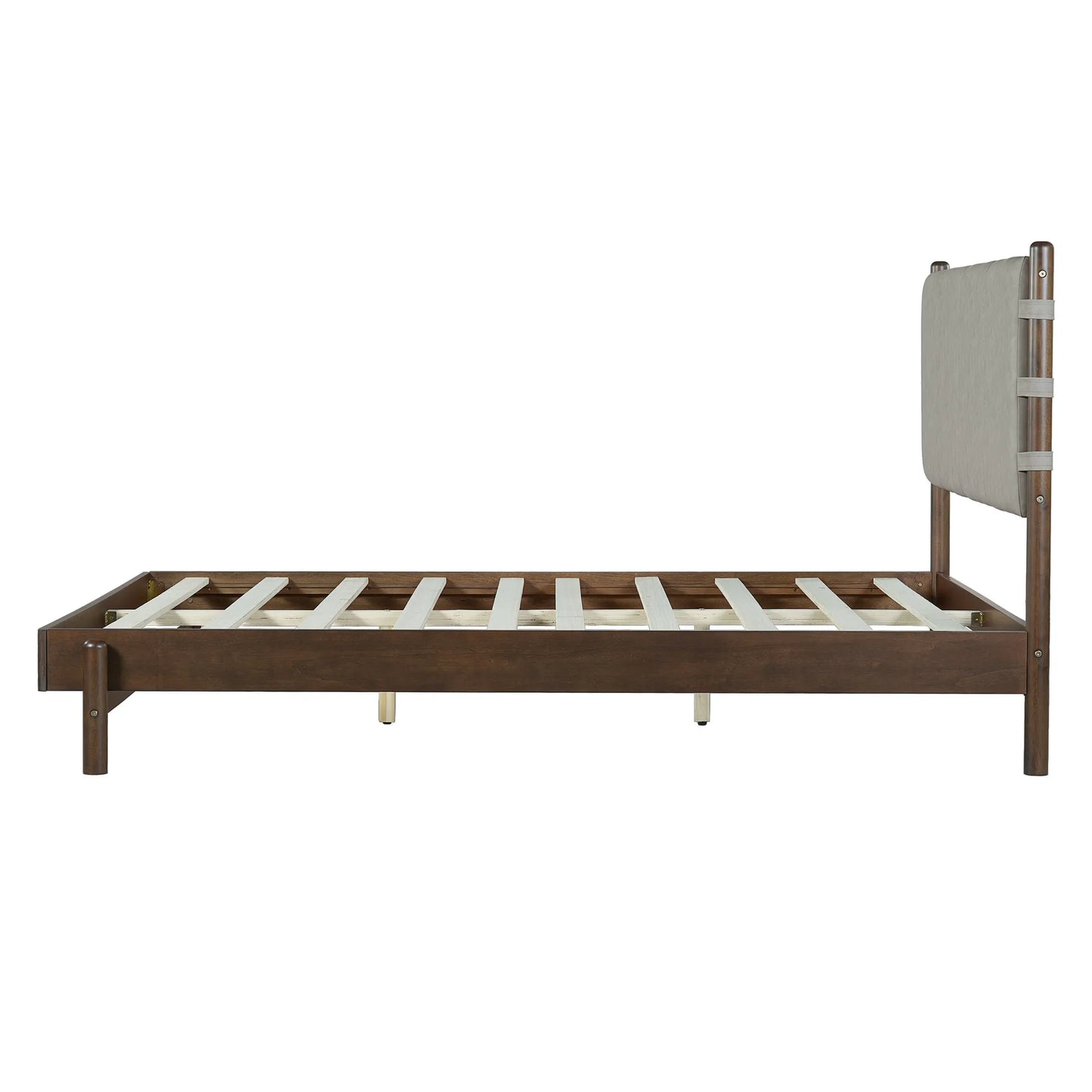 Modern Queen Bed Frame Set with 2 Nightstands, Light Gray Wood Platform Bed with Headboard and Matching Bedside Tables for Bedroom – view 14