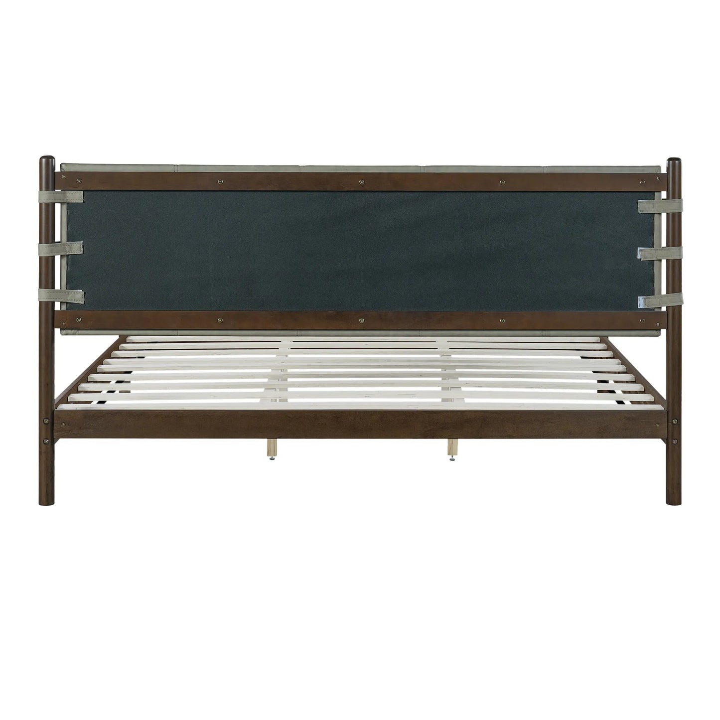 Modern King Bed Frame Set with 2 Nightstands, Light Gray Wood Platform Bed with Headboard and Matching Bedside Tables for Bedroom – view 14
