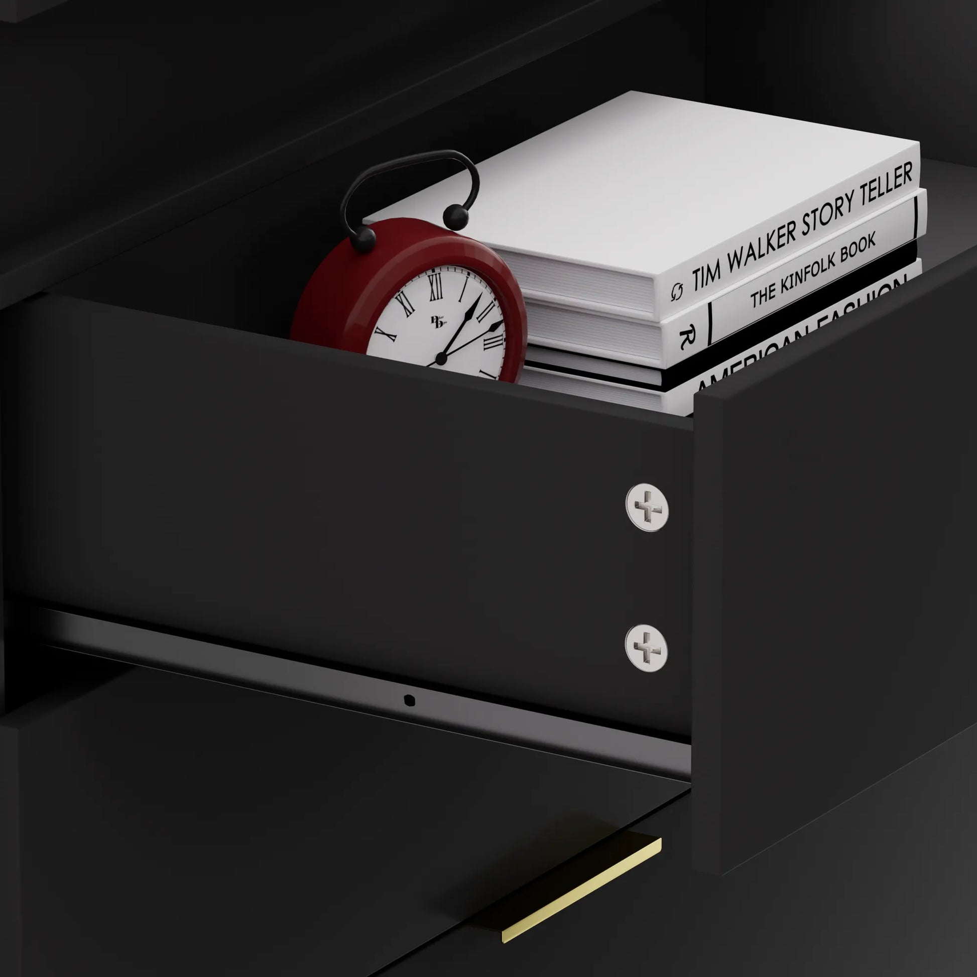 Nightstand with Charging Station and LED Lights,Night Stand with Sliding Top for Bedroom,Bedside Table with Drawers,Modern End Side – view 14